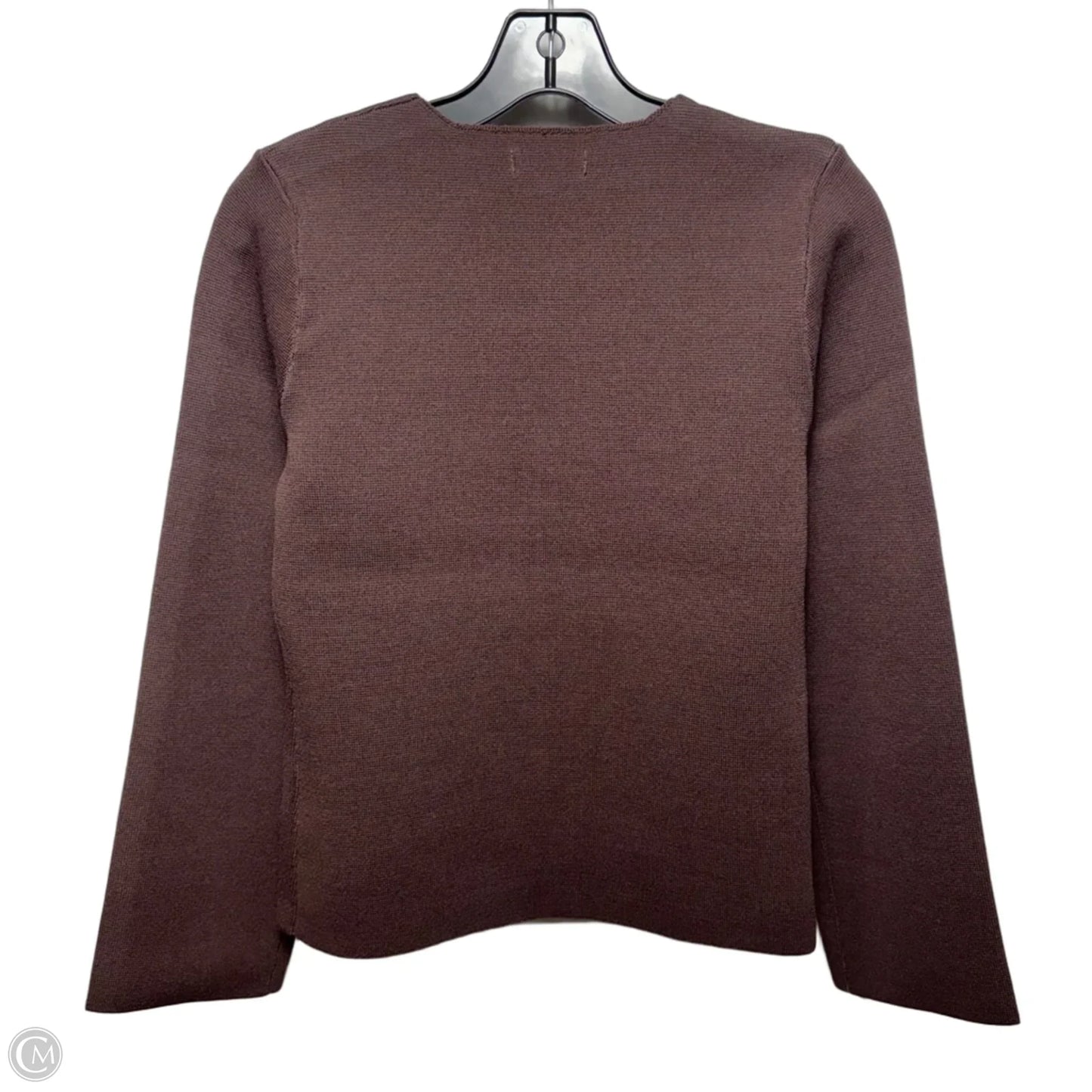 Gold Button Sweater Cardigan By My Chic In Brown, Size: S