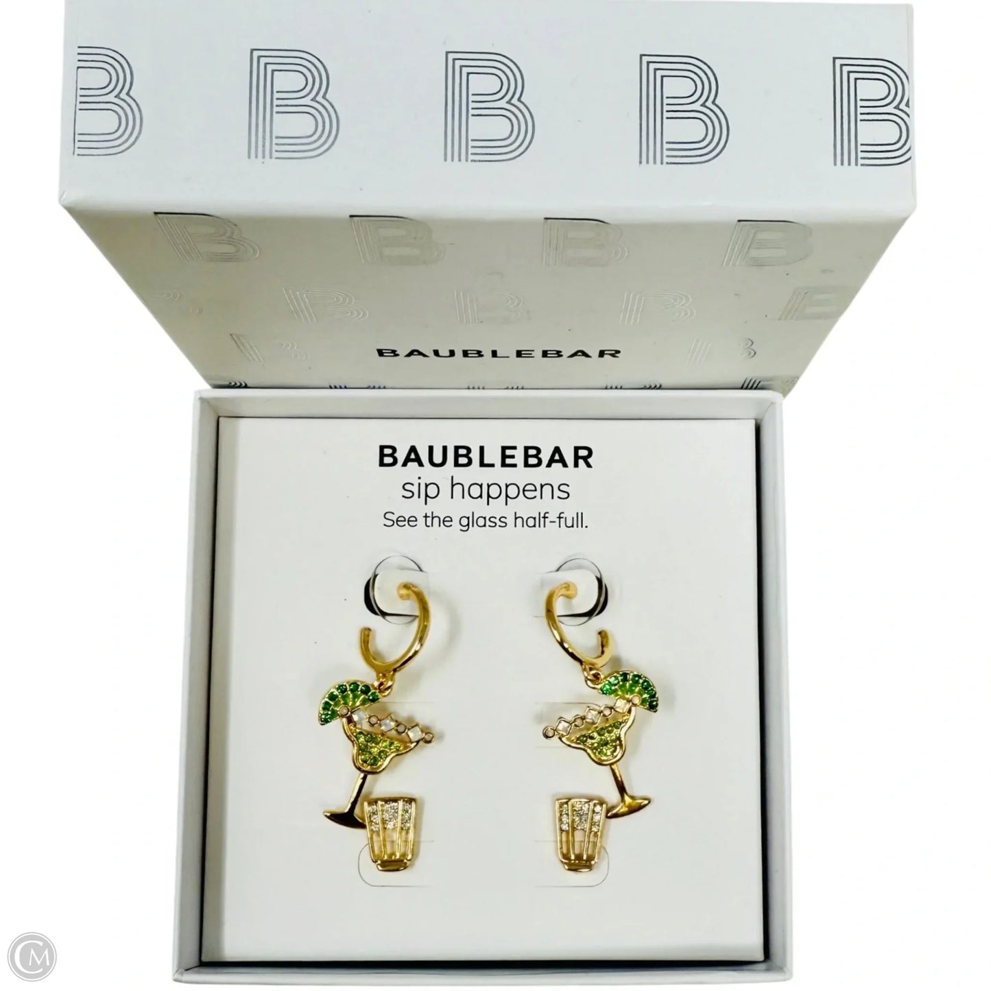 Sip Happens Margarita Themed Earrings 2 pc Set By Baublebar, Size: 02 Piece Set