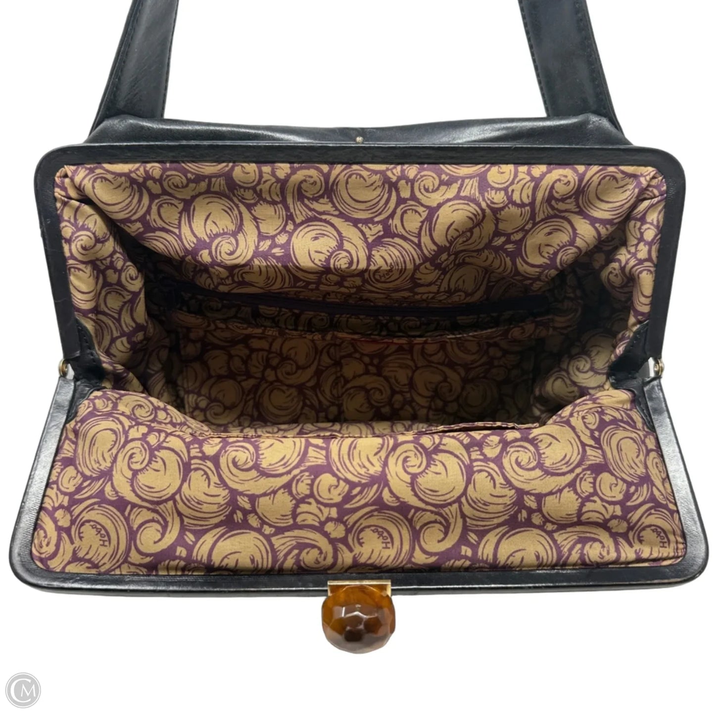 Vintage Vivian Frame Leather Bag By Hobo Intl, Size: Medium