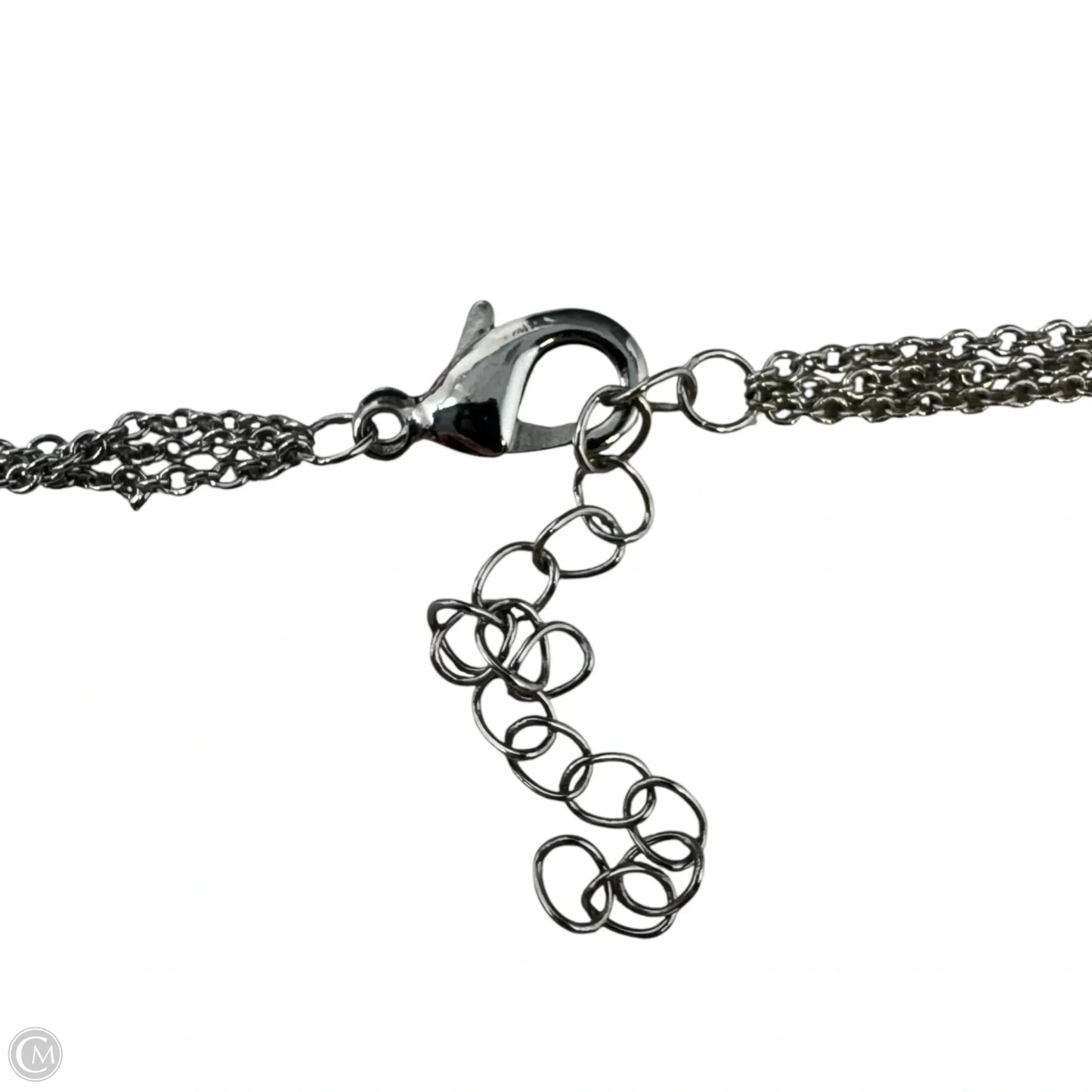 Heart Pendant on Three Strand Chain Necklace