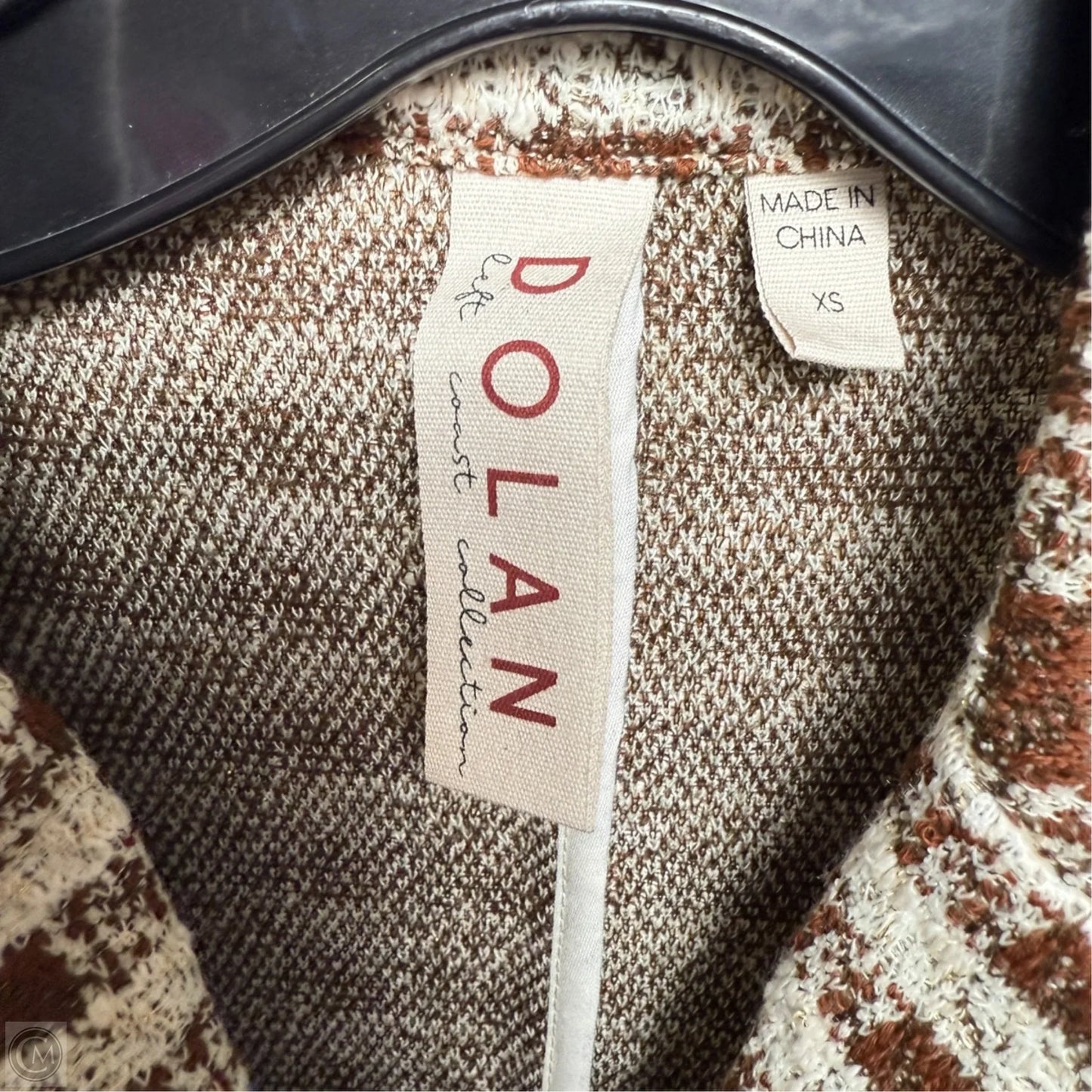 Blazer By Dolan Left Coast In Brown & Cream, Size: Xs