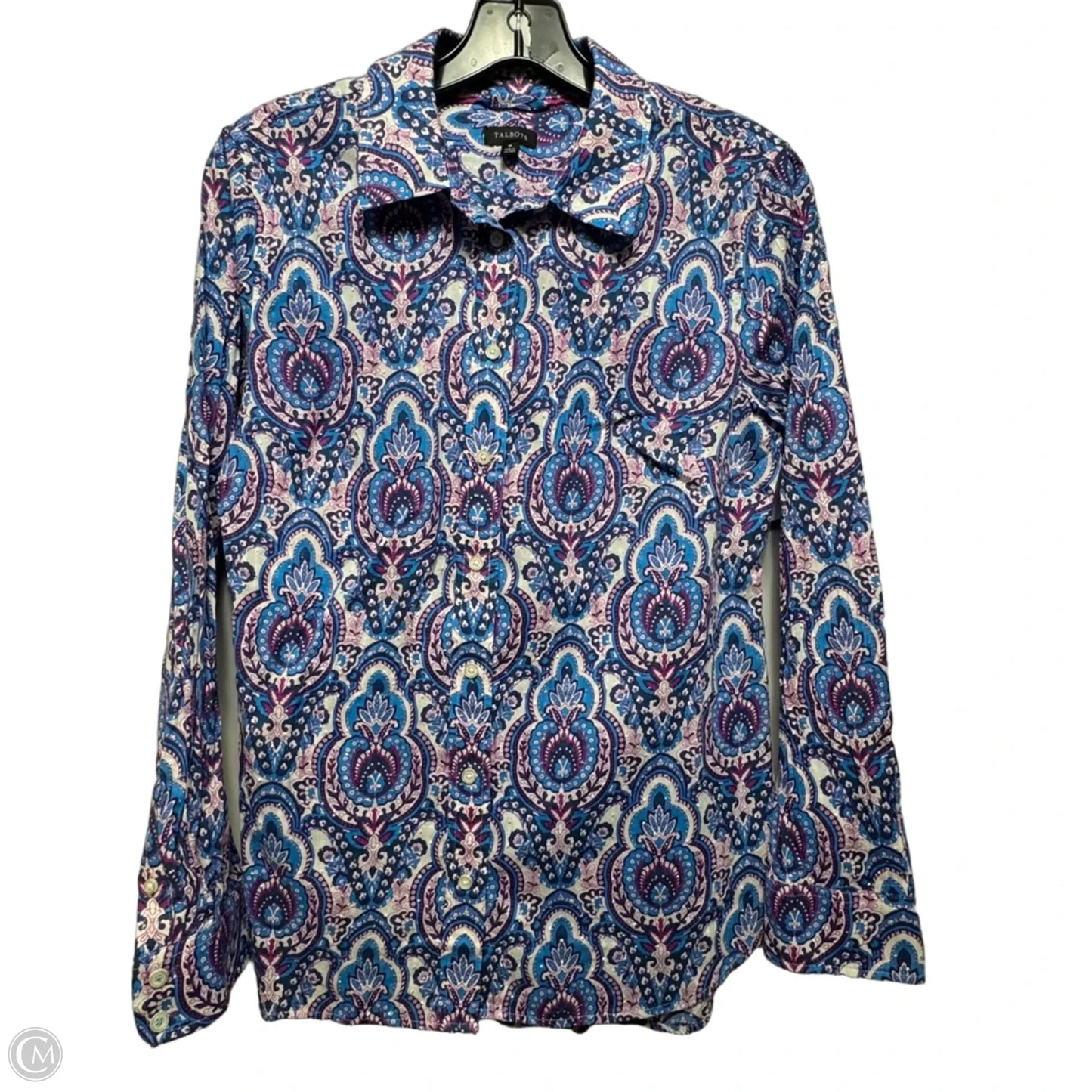 Top Long Sleeve By Talbots In Paisley Print, Size: M