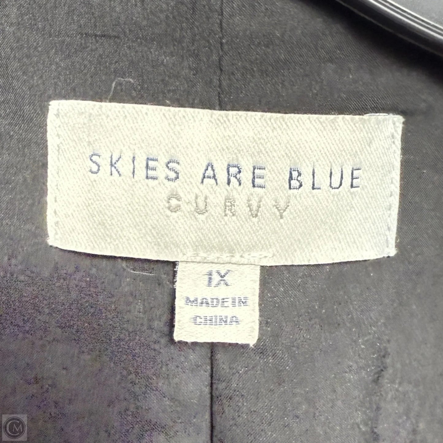Blazer By Skies Are Blue In Black & Grey, Size: 1x