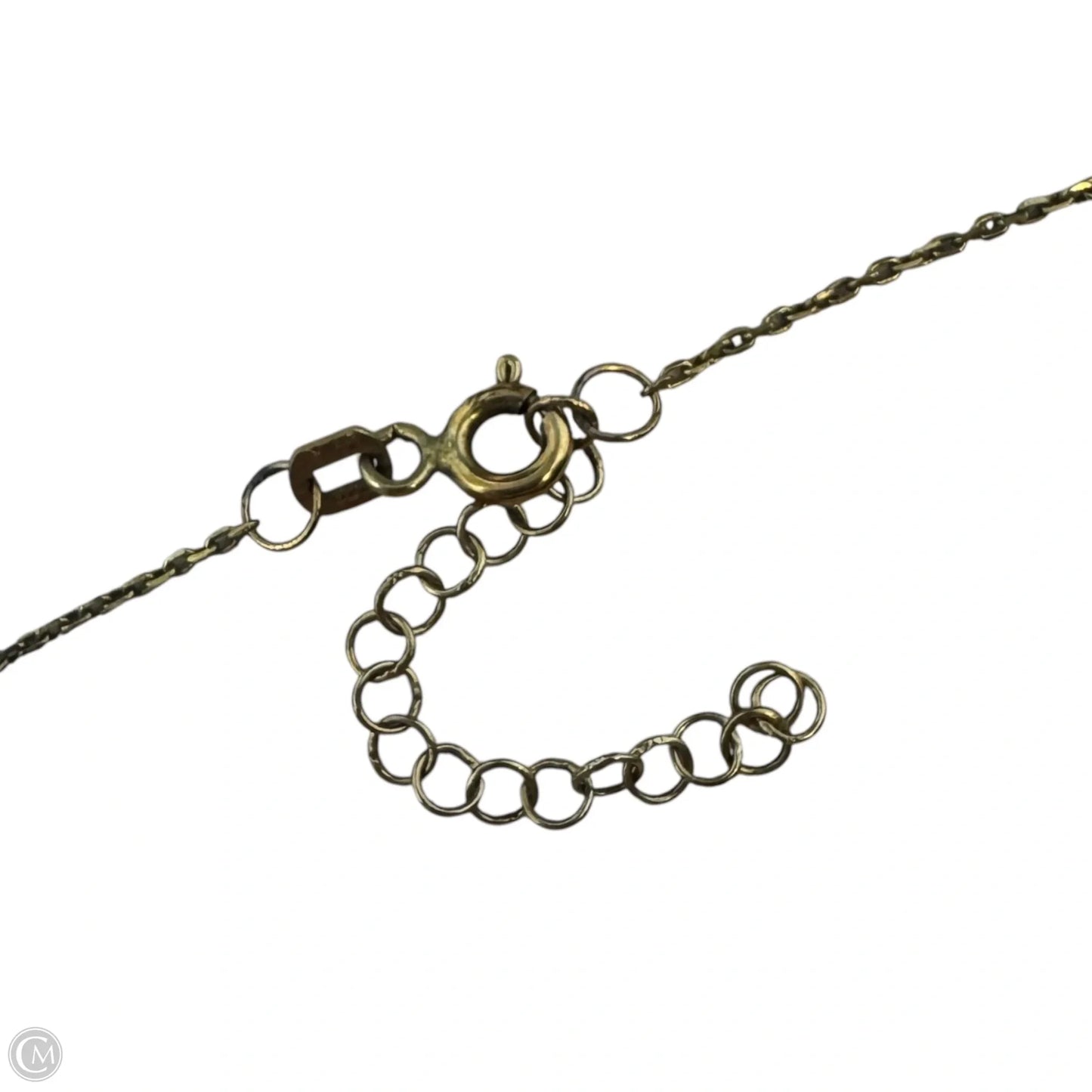Diamanté Gold Tone Over Necklace Sterling Silver