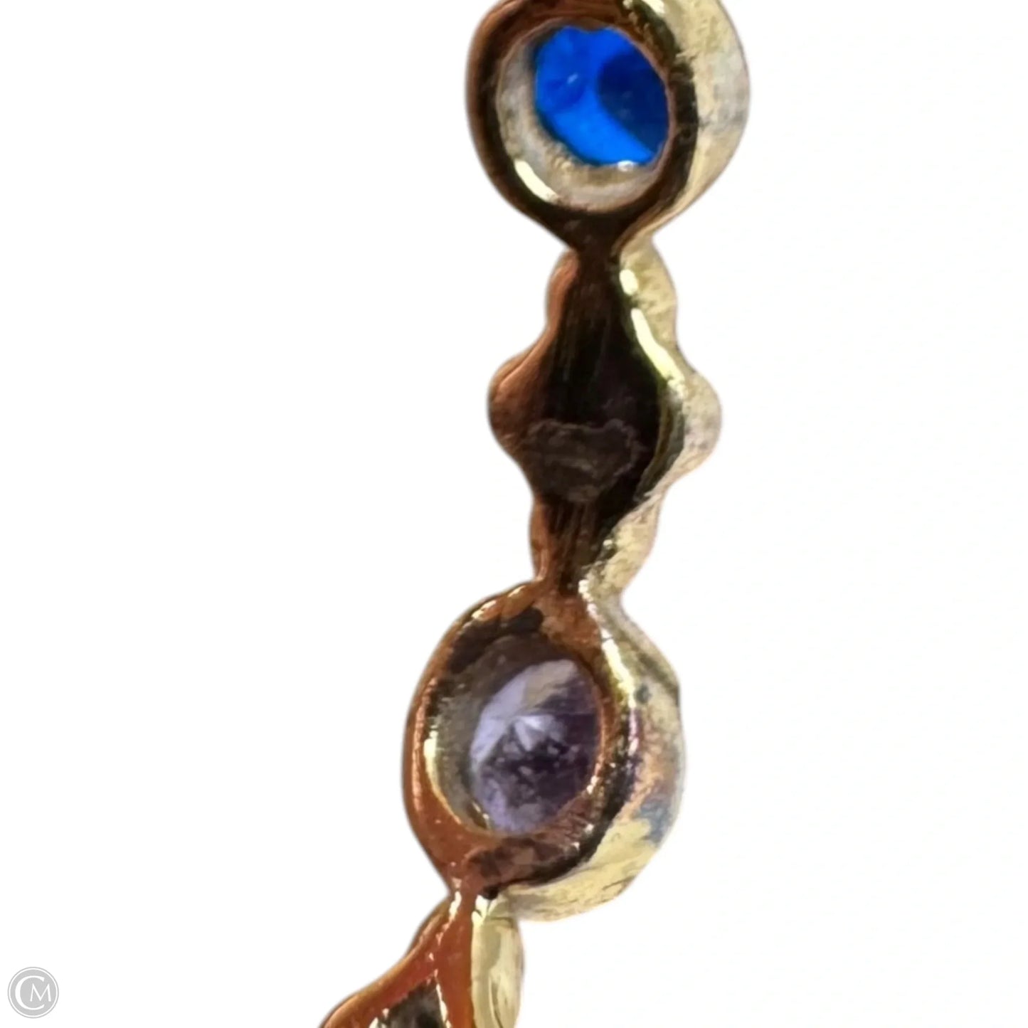 Multicolor Diamanté Ring Sterling Silver, Size: 8