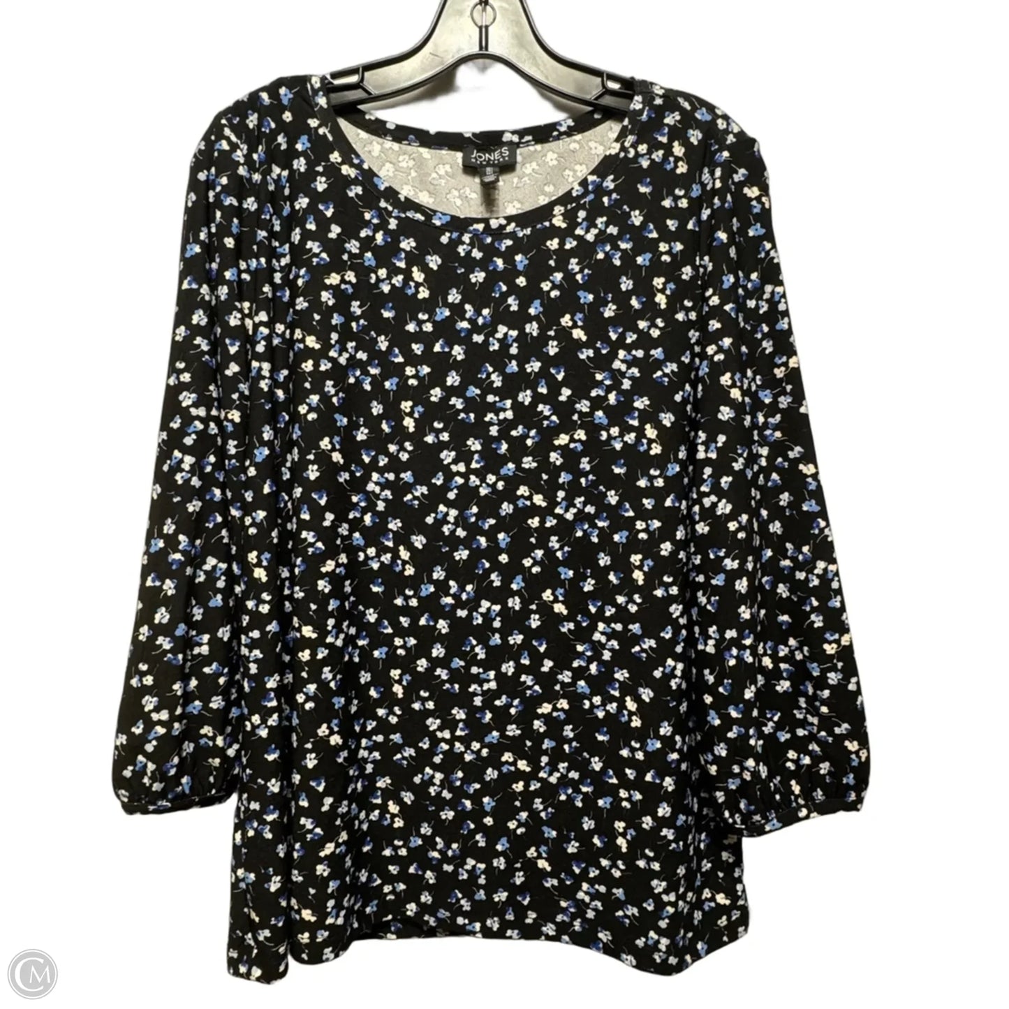 Top Long Sleeve By Jones New York In Floral Print, Size: L