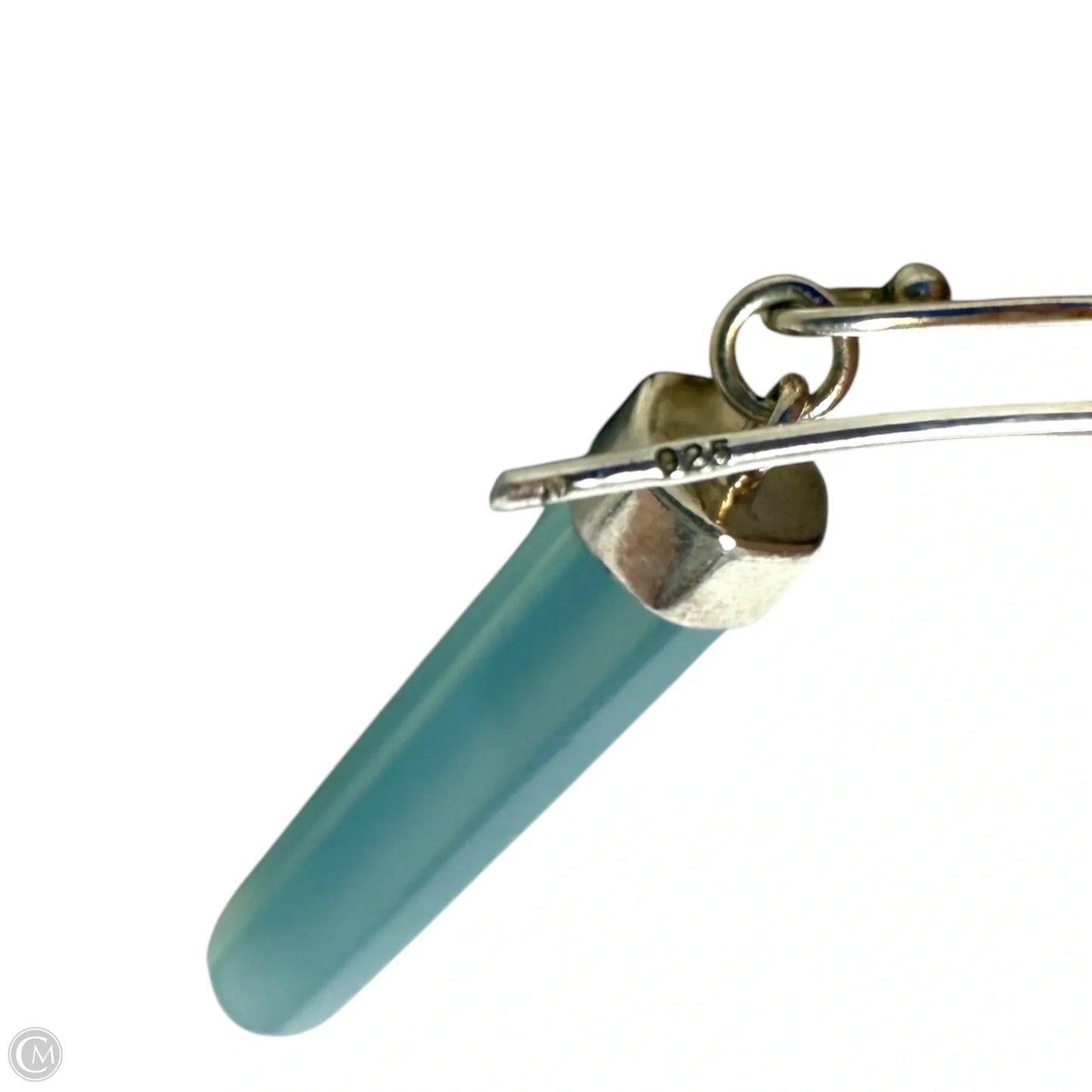 Blue Chalcedony Point Earrings
