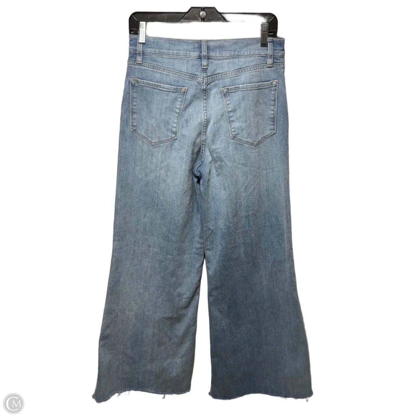 Le Palazzo Jeans Wide Leg By Frame In Blue Denim, Size: 10/30