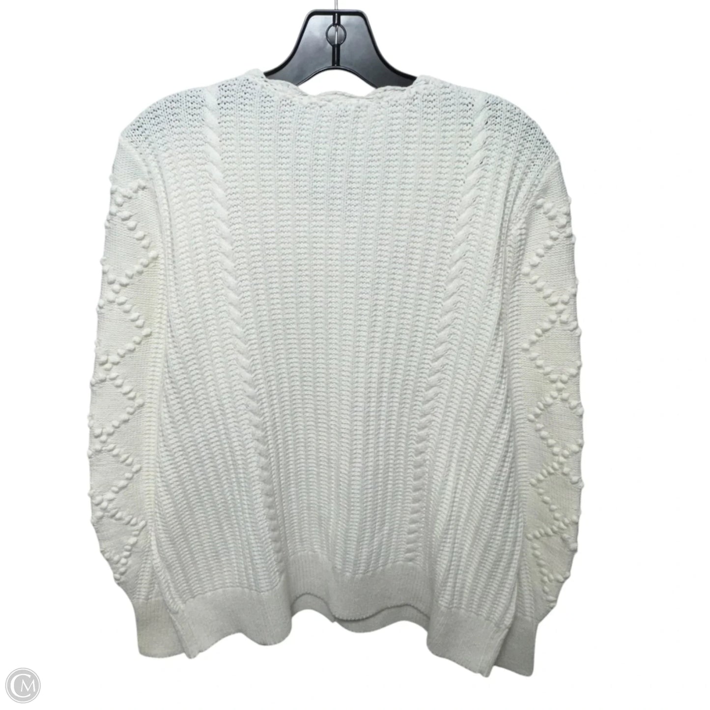 Sweater Cardigan By Talbots In Cream, Size: Xl