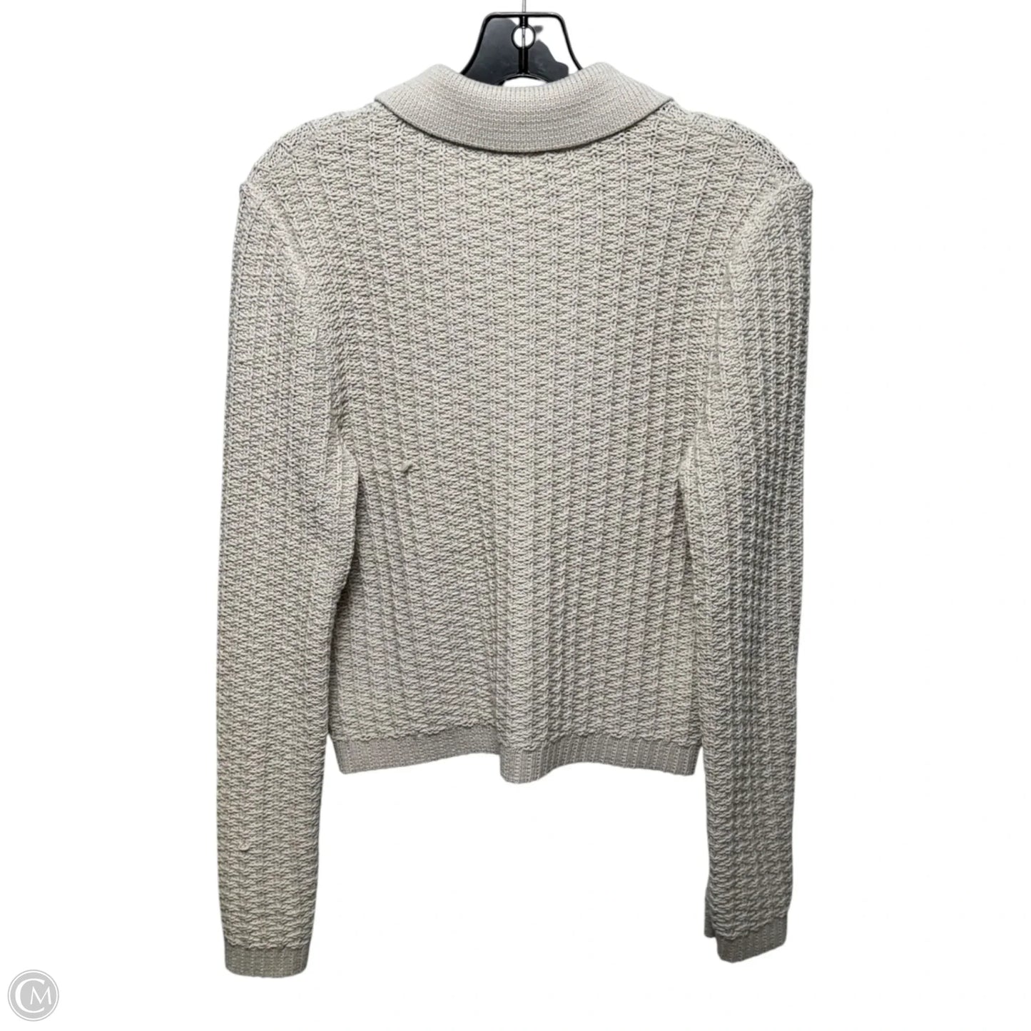 Sweater Cardigan By Ann Taylor In Cream, Size: S