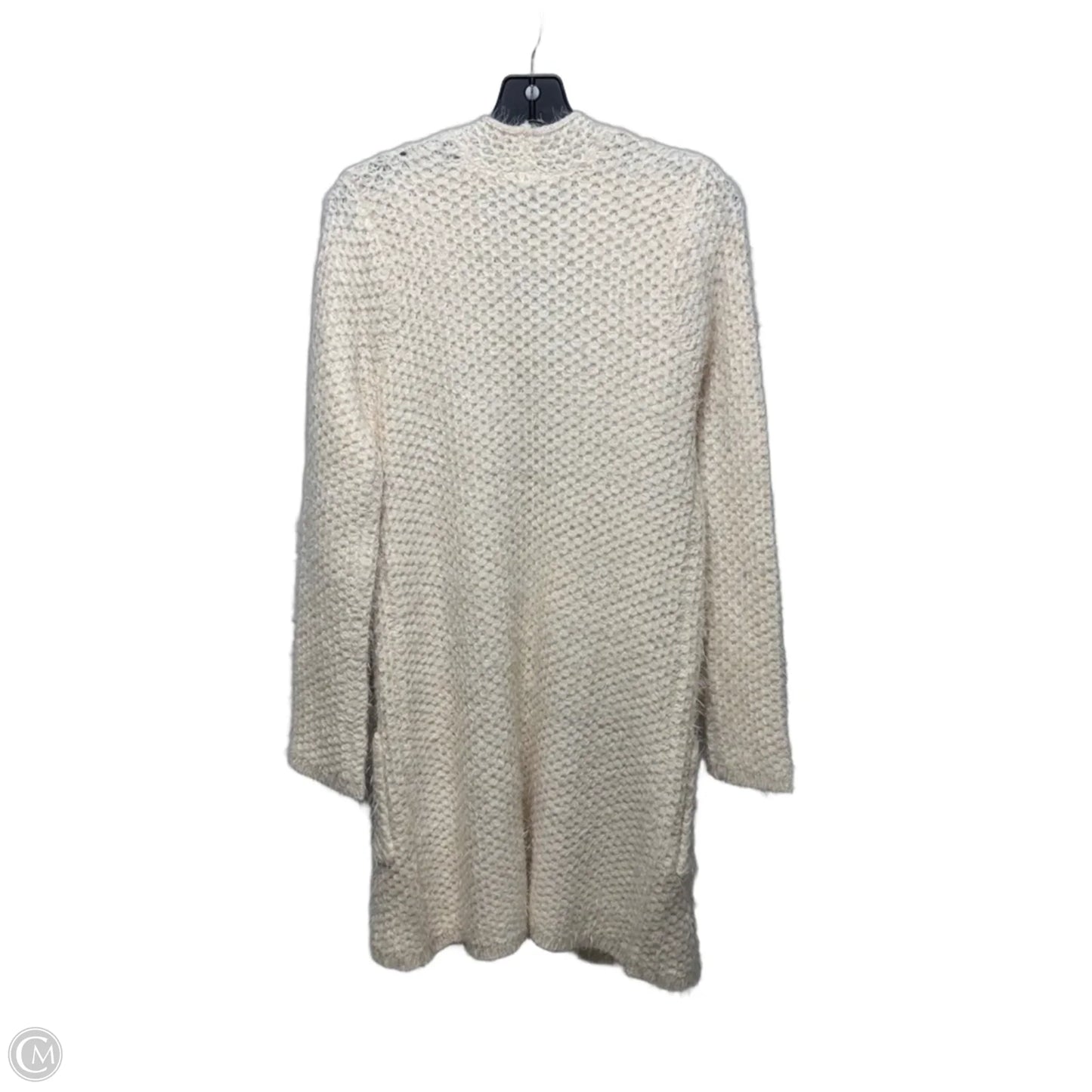 Sweater Cardigan By Fever In Cream, Size: L