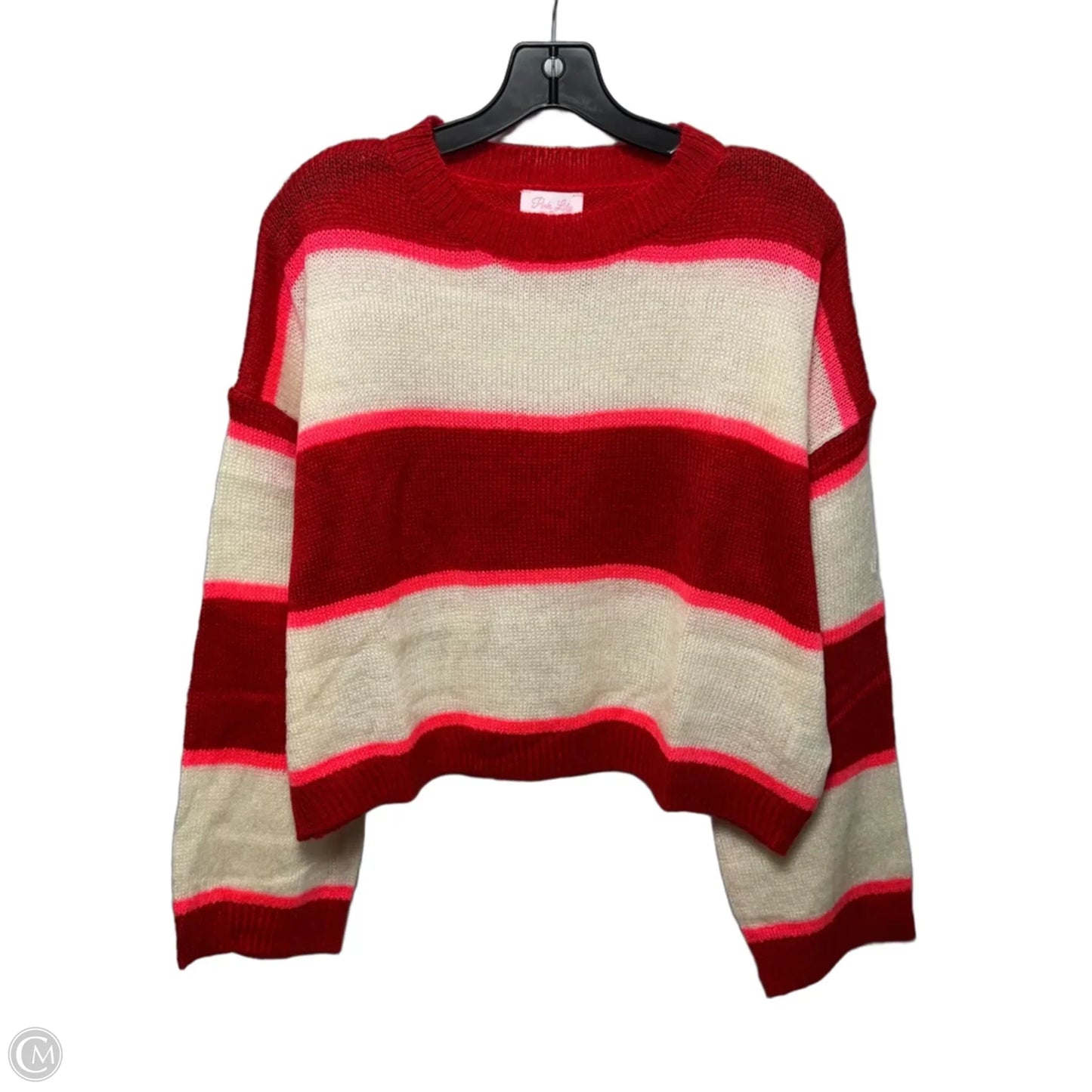 Sweater By Pink Lily In Striped Pattern, Size: M