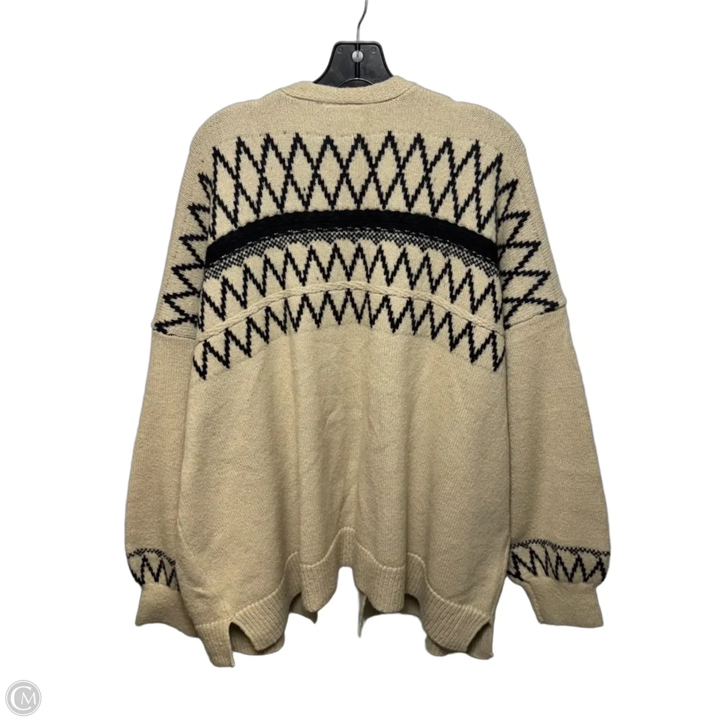 Sweater Cardigan By Lane Bryant In Black & Tan, Size: 26/28