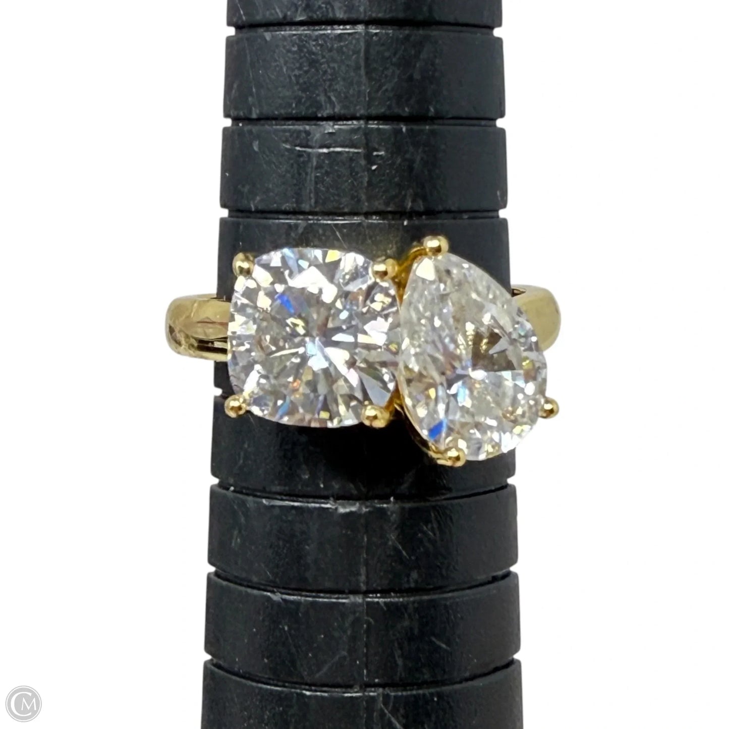 Brass & Moissanite Toi Et Moi Ring By PAJ, Size: 7