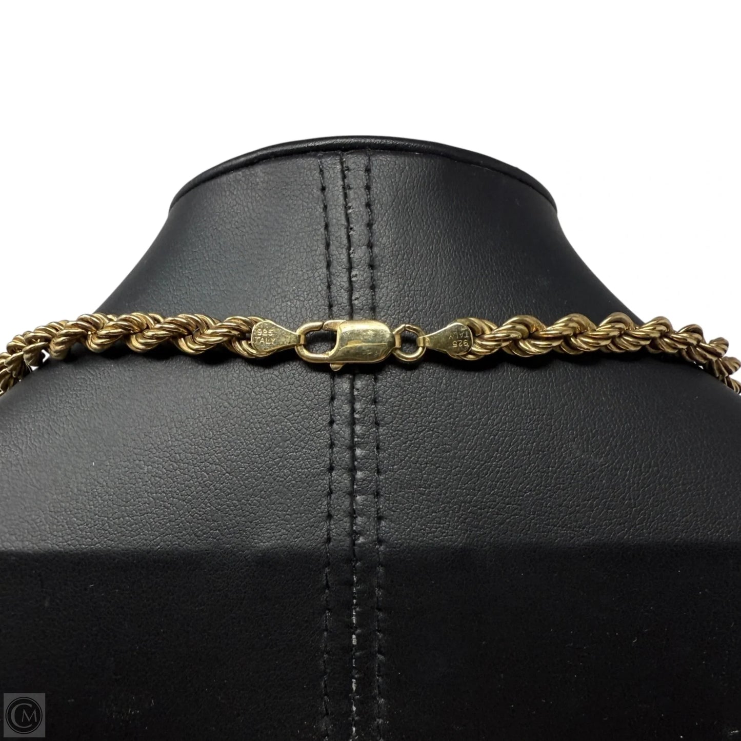 Italian Gold Over Sterling Silver Rope Chain Necklace By Cmc