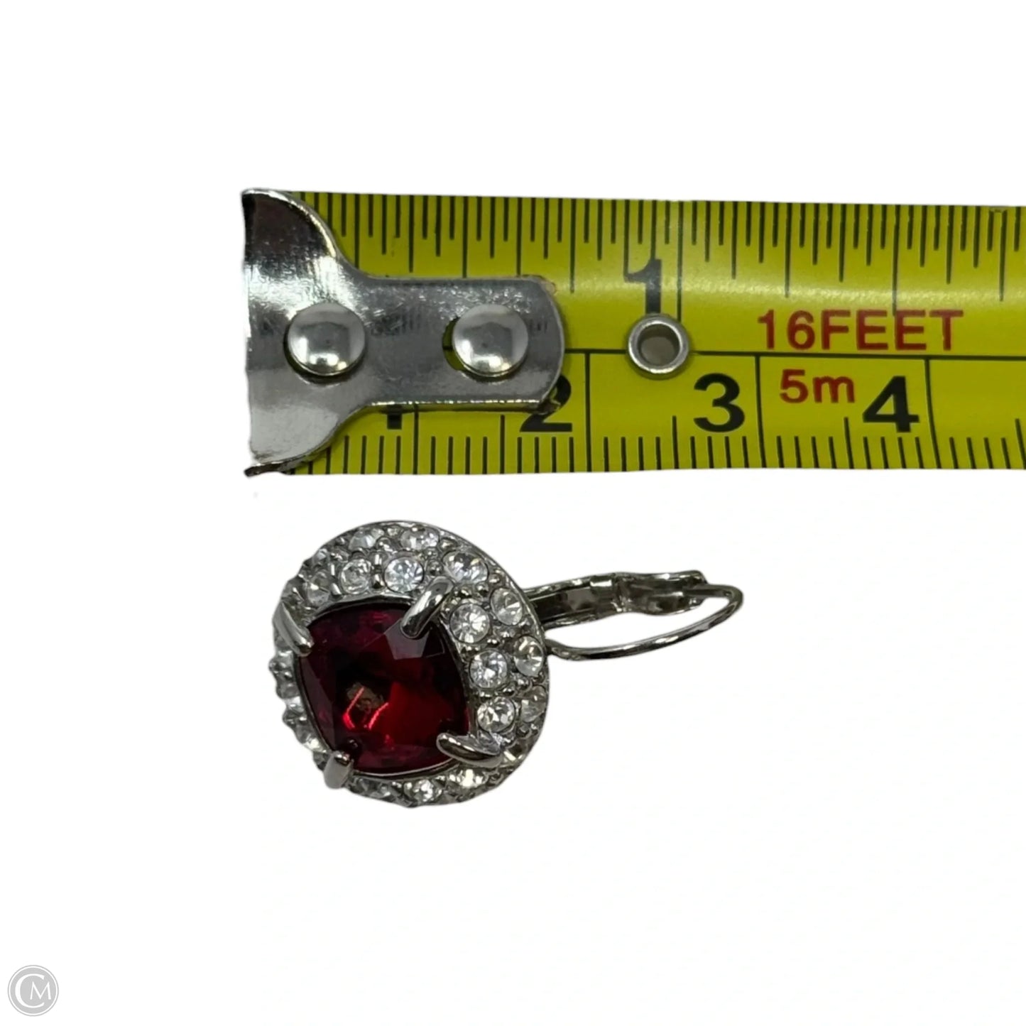 Red Interchangeable Stone Dangle Earrings by Joan Rivers
