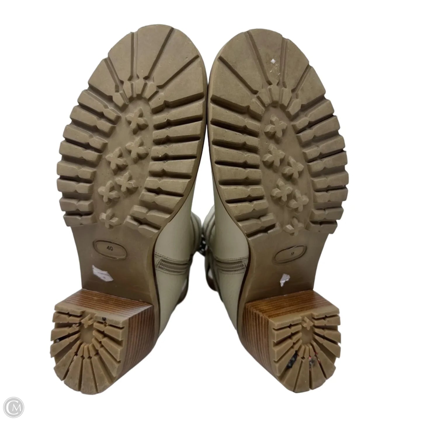 Whirl Buckle Boots Ankle Heels By Seychelles In Cream, Size: 8.5 (40)
