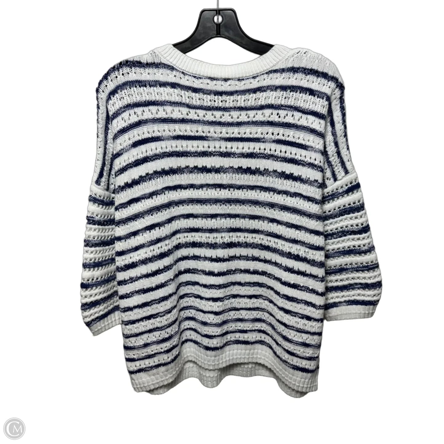 Cotton Sweater By Cabi In Striped Pattern, Size: Xs