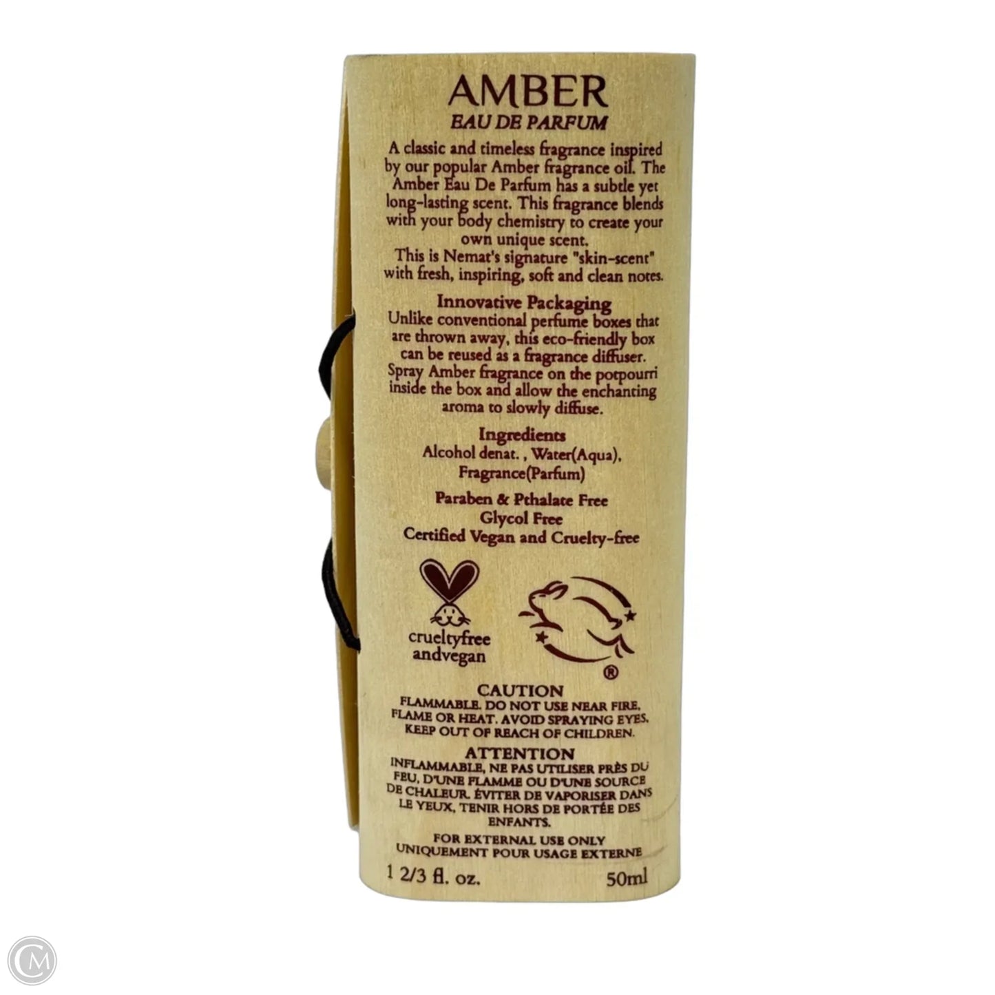 Amber EDP 50ml By Nemat Artisan Perfumery, Size: