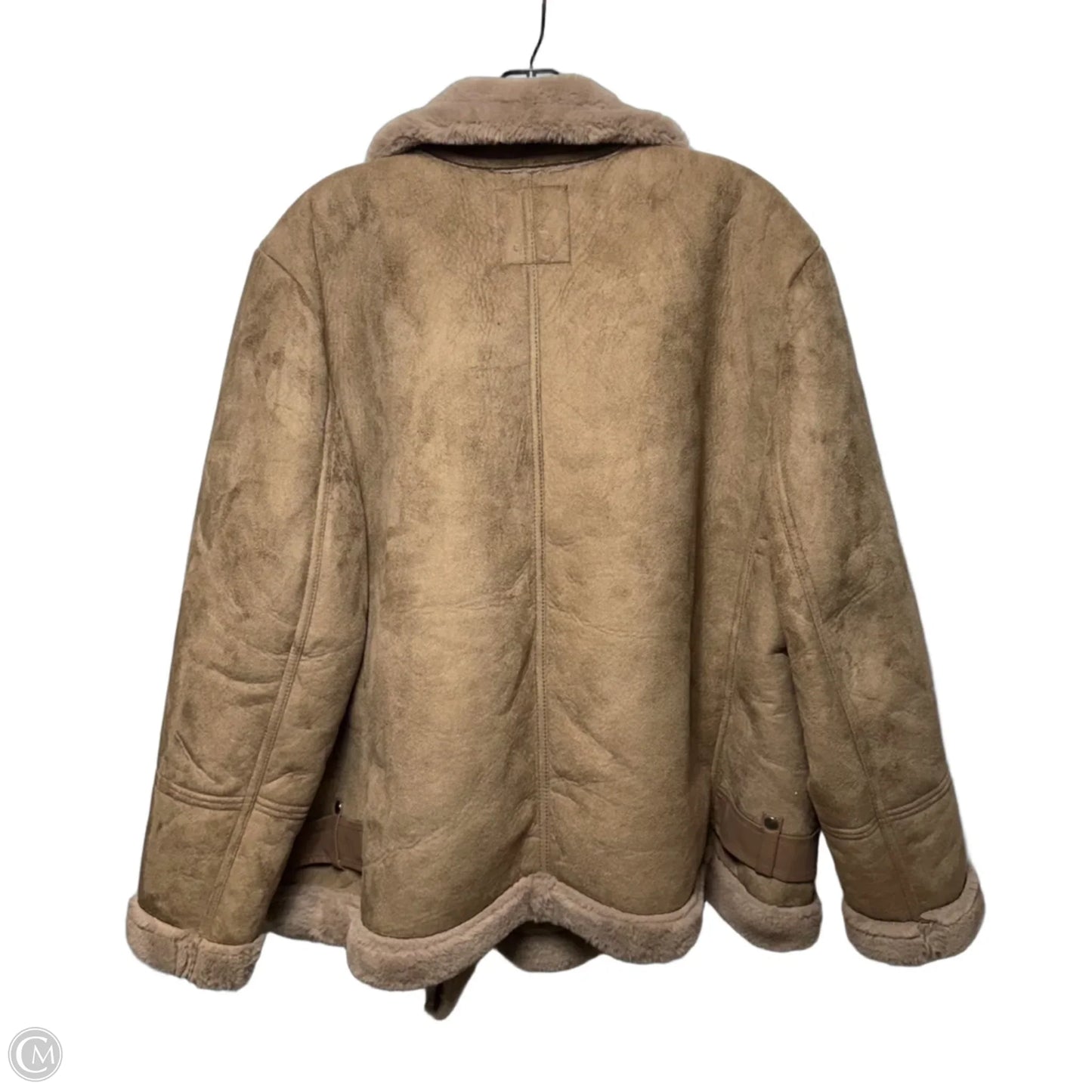 Jacket Faux Fur & Sherpa By Maurices In Tan, Size: 3x