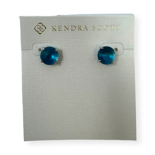 Jolie Stud Earrings - Peacock Blue Illusion Designer By Kendra Scott