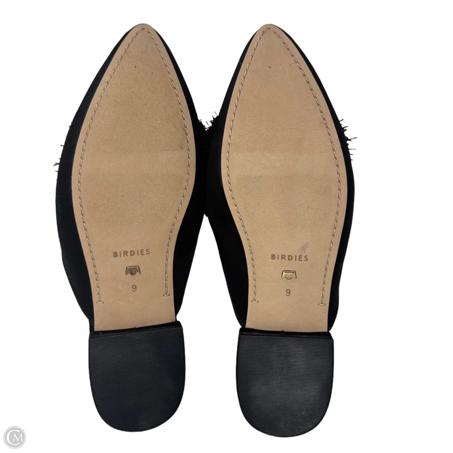 Dove Pom Mule Shoes Flats By Birdies In Black, Size: 9