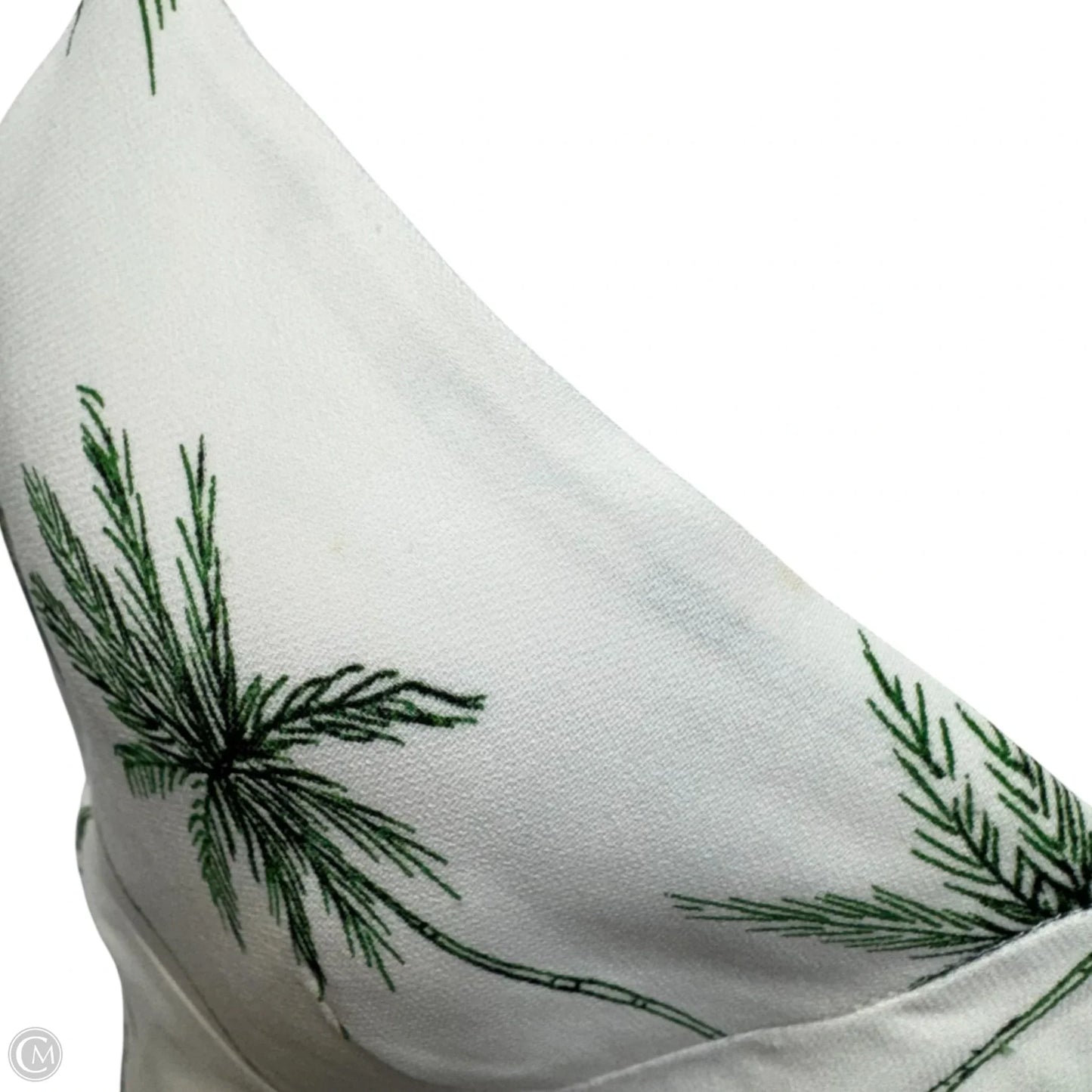 Spaghetti Strap Crossback Slip Dress Designer By Milly In Palm Tree Print, Size: 6