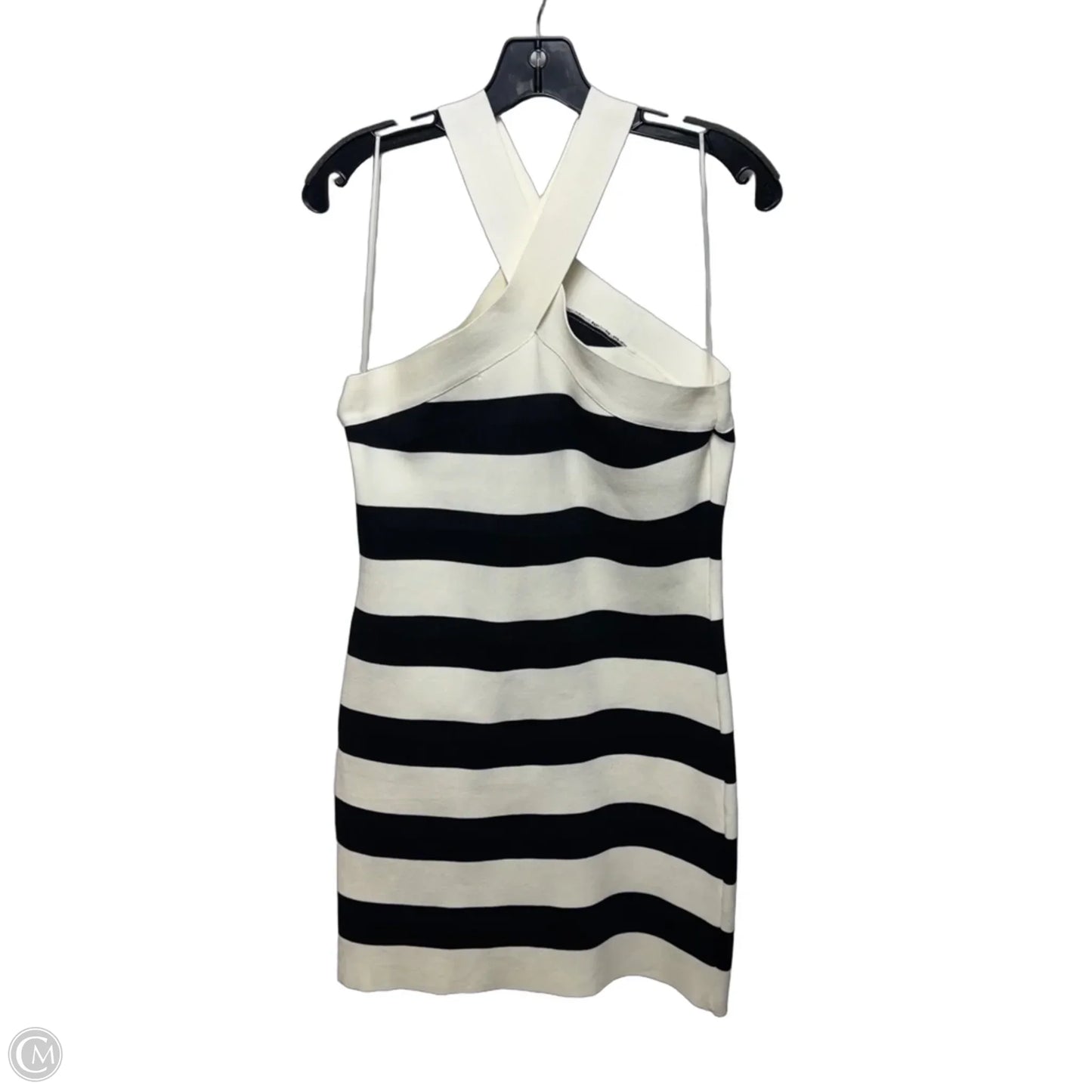 Dress Short Sleeveless By Happily Grey In Black & Cream, Size: L