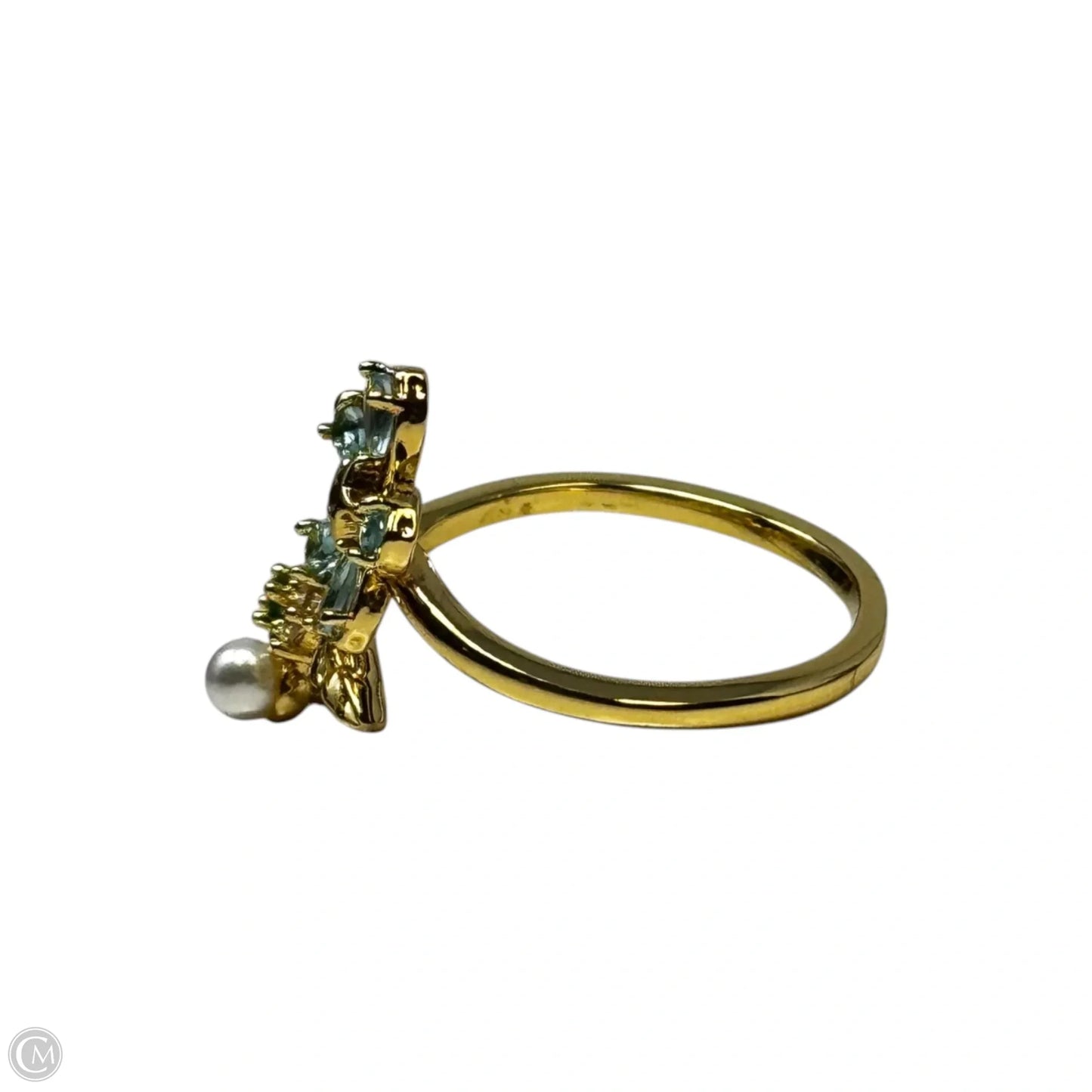 Floral Bypass Adjustable Statement Ring