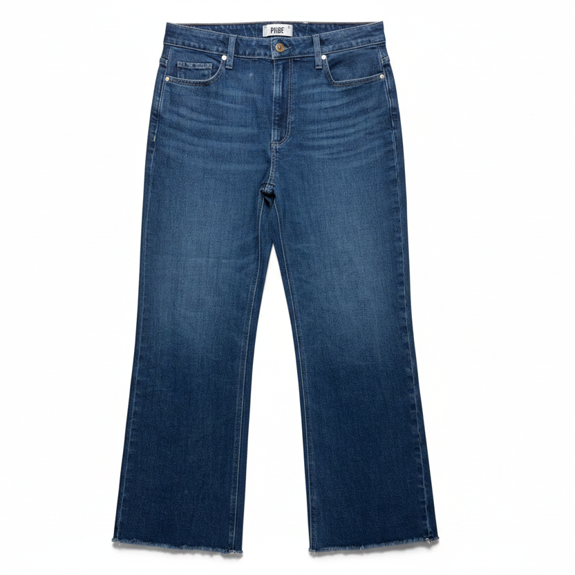 Jeans Cropped By Paige In Blue Denim, Size: 10/30