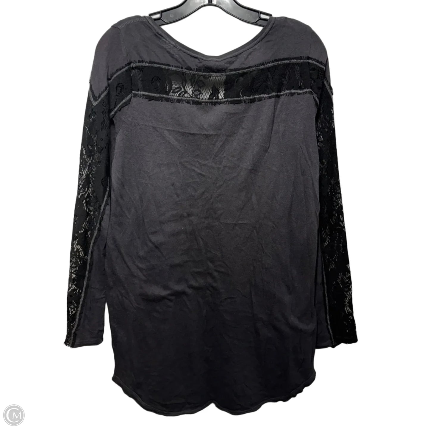 Eclair Motors Lace Trim Top Long Sleeve By We The Free In Black, Size: S