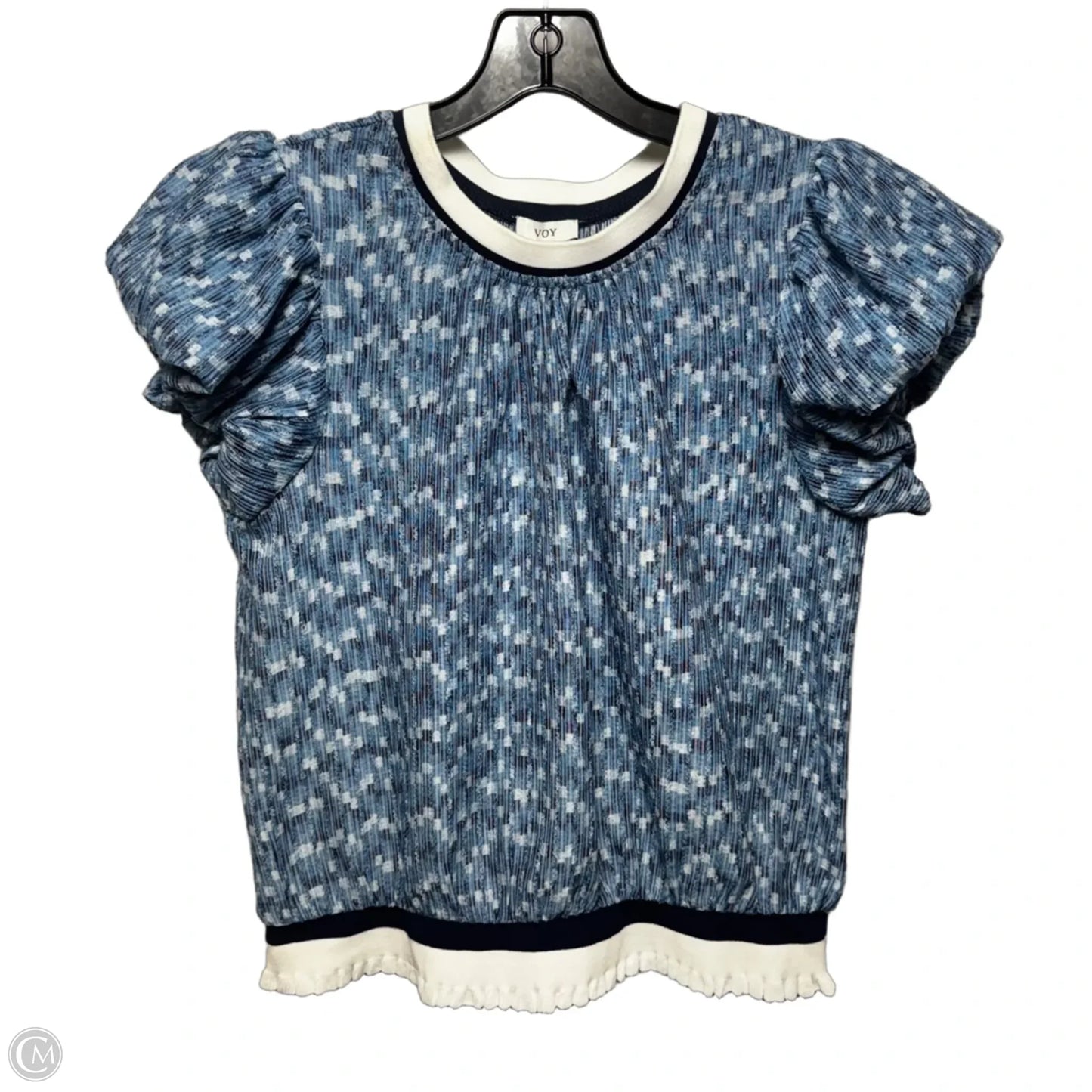Top Short Sleeve By Voy In Blue, Size: S