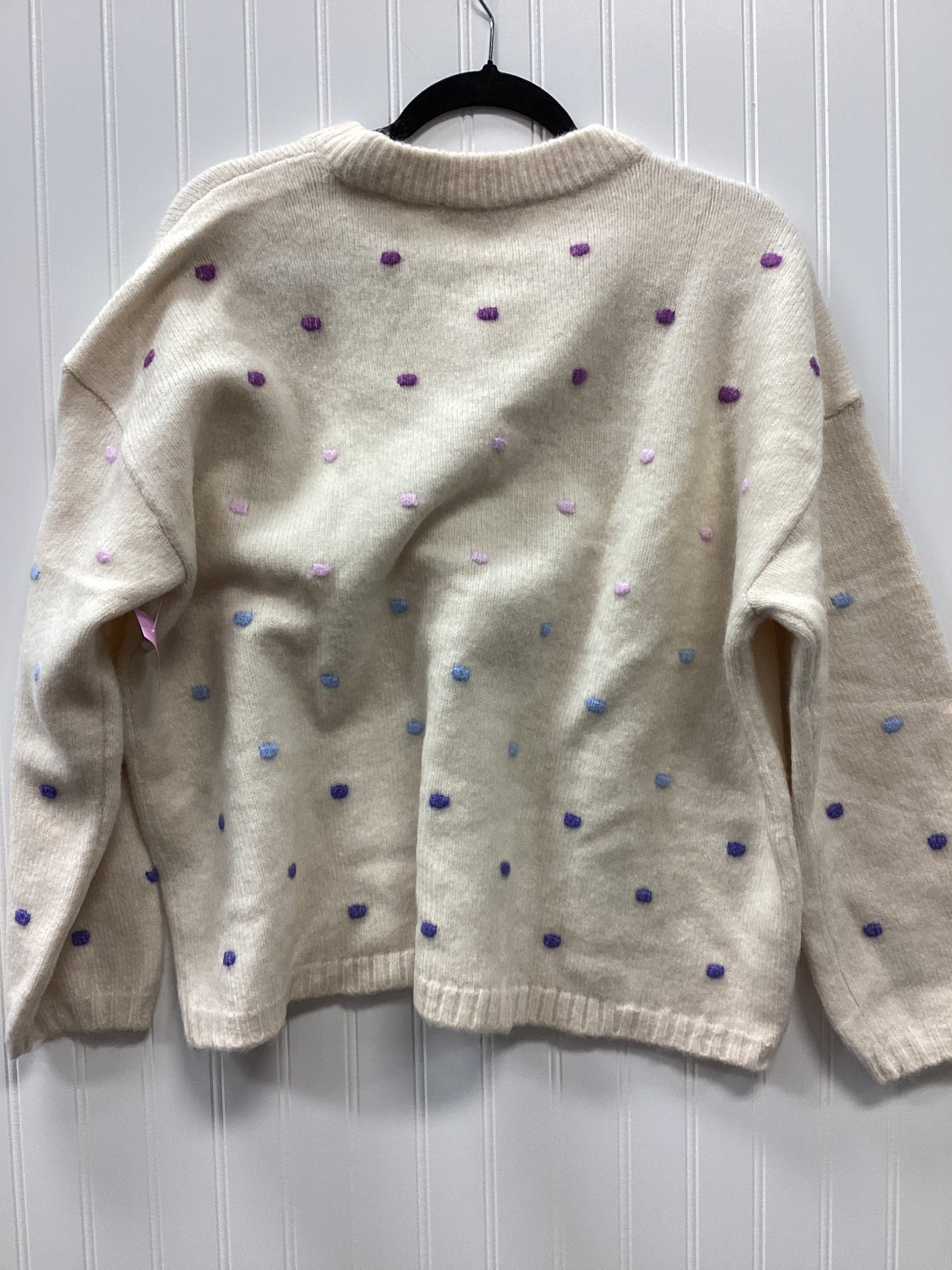 Sweater By Loft In Cream, Size:1X