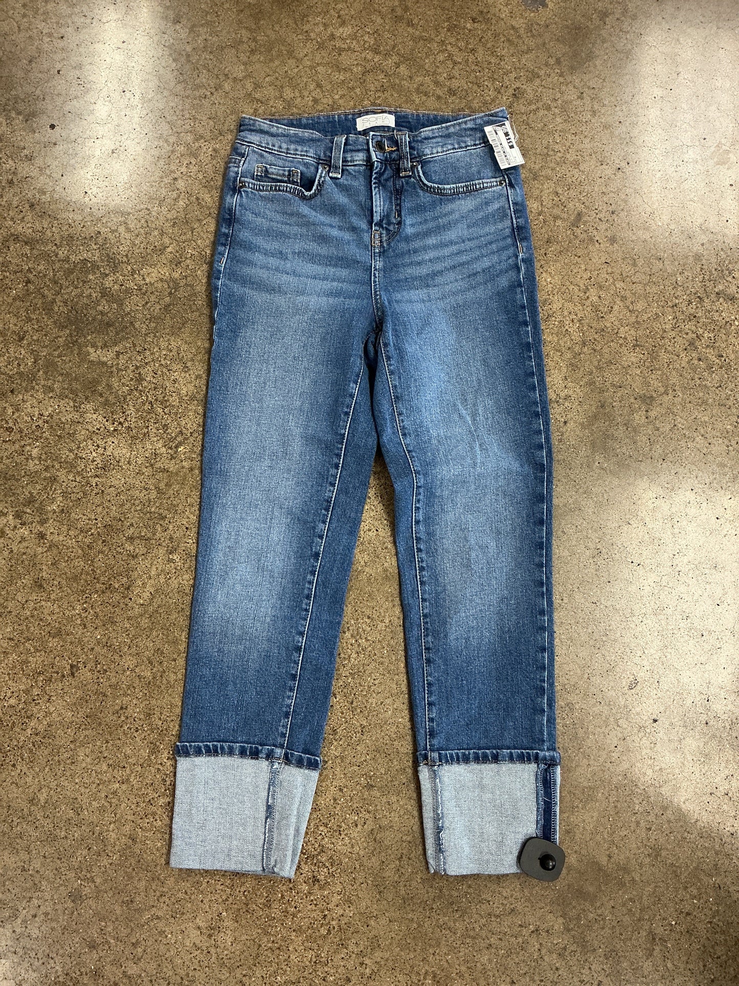Jeans Straight By Sofia By Sofia Vergara In Blue Denim, Size:0