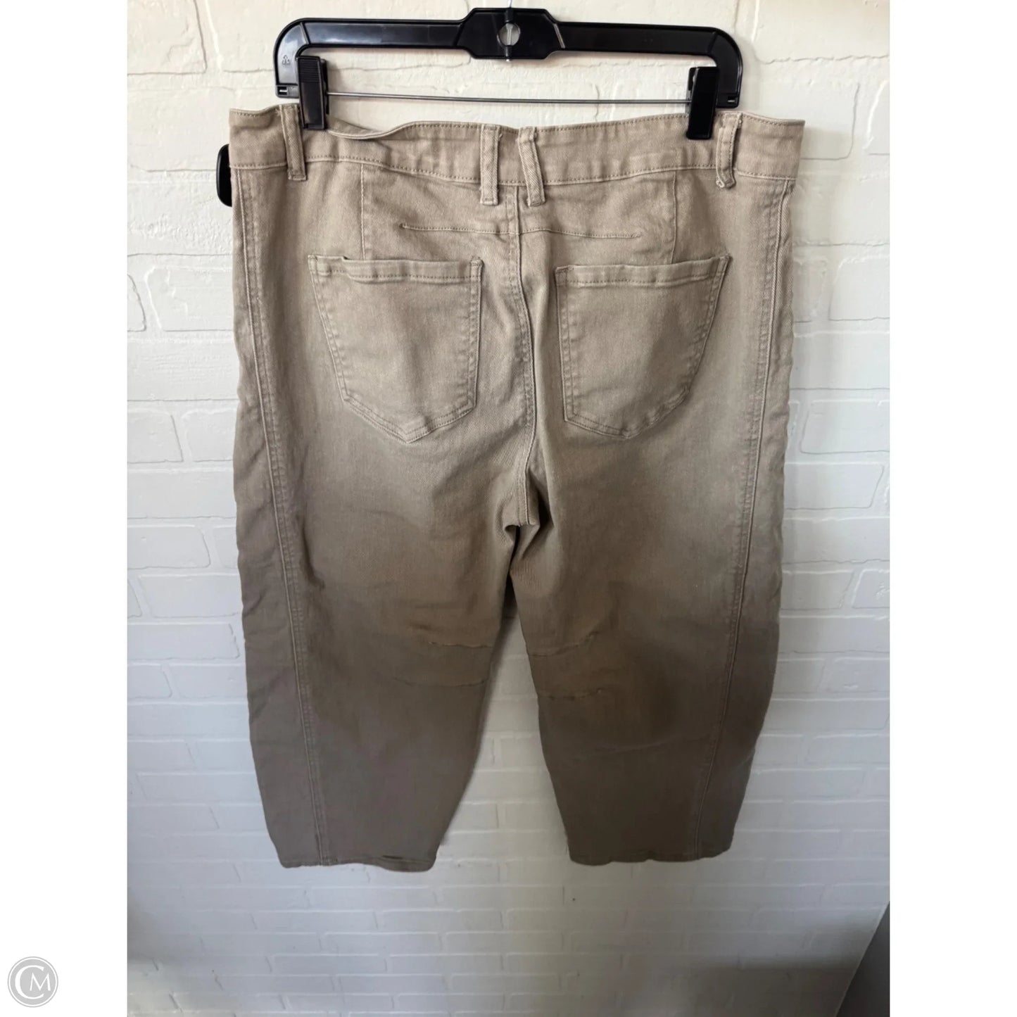 Jeans Wide Leg By Clothes Mentor In Tan Denim, Size: 20