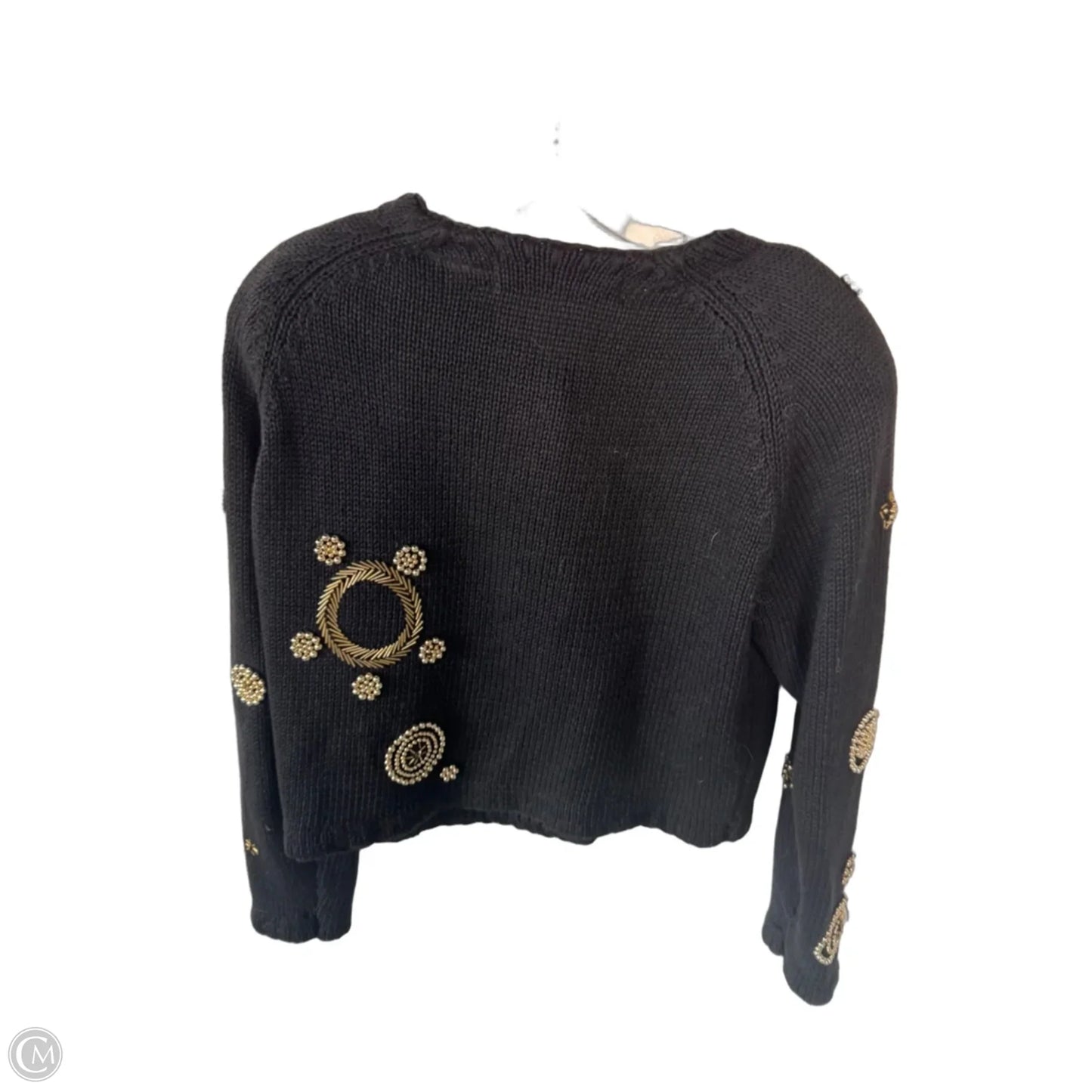 Sweater By Michael Simon In Black & Gold, Size: Osfm