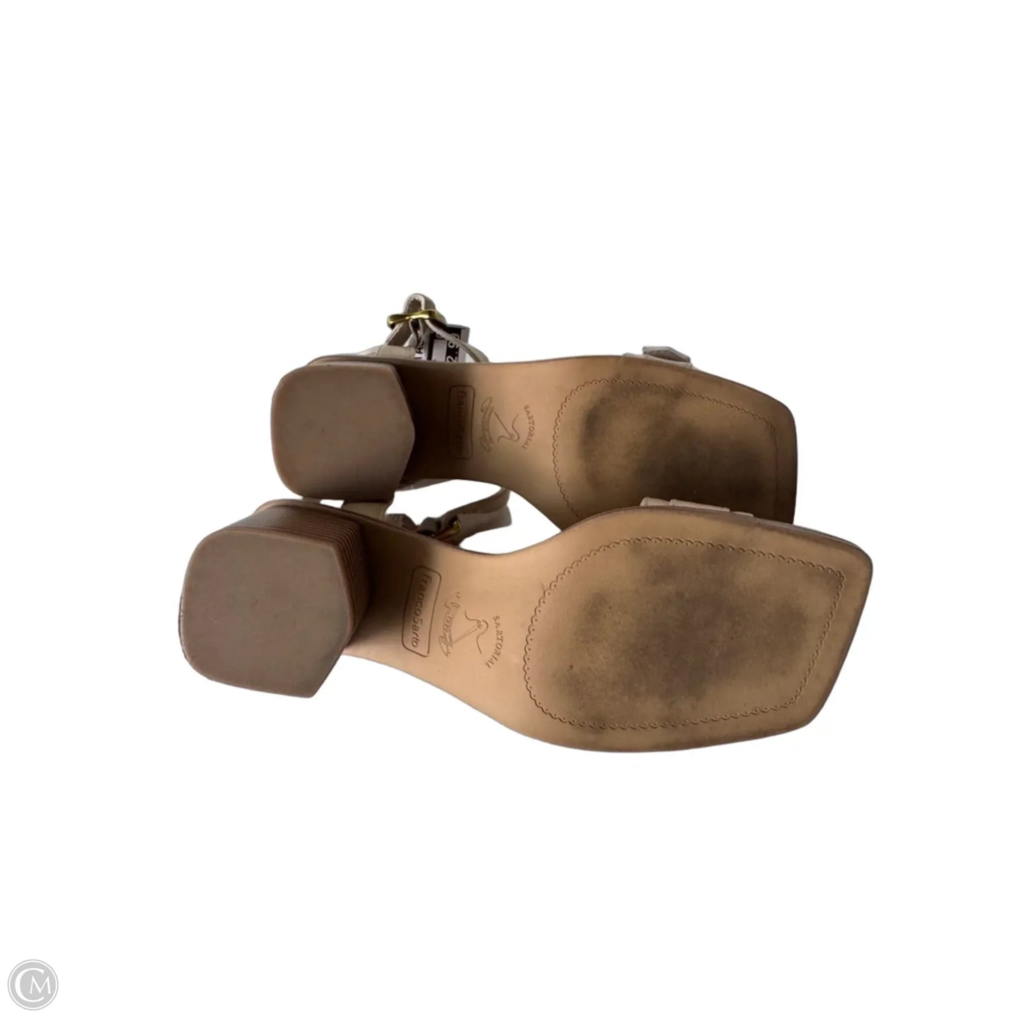 Sandals Heels Block By Franco Sarto In Cream, Size: 6