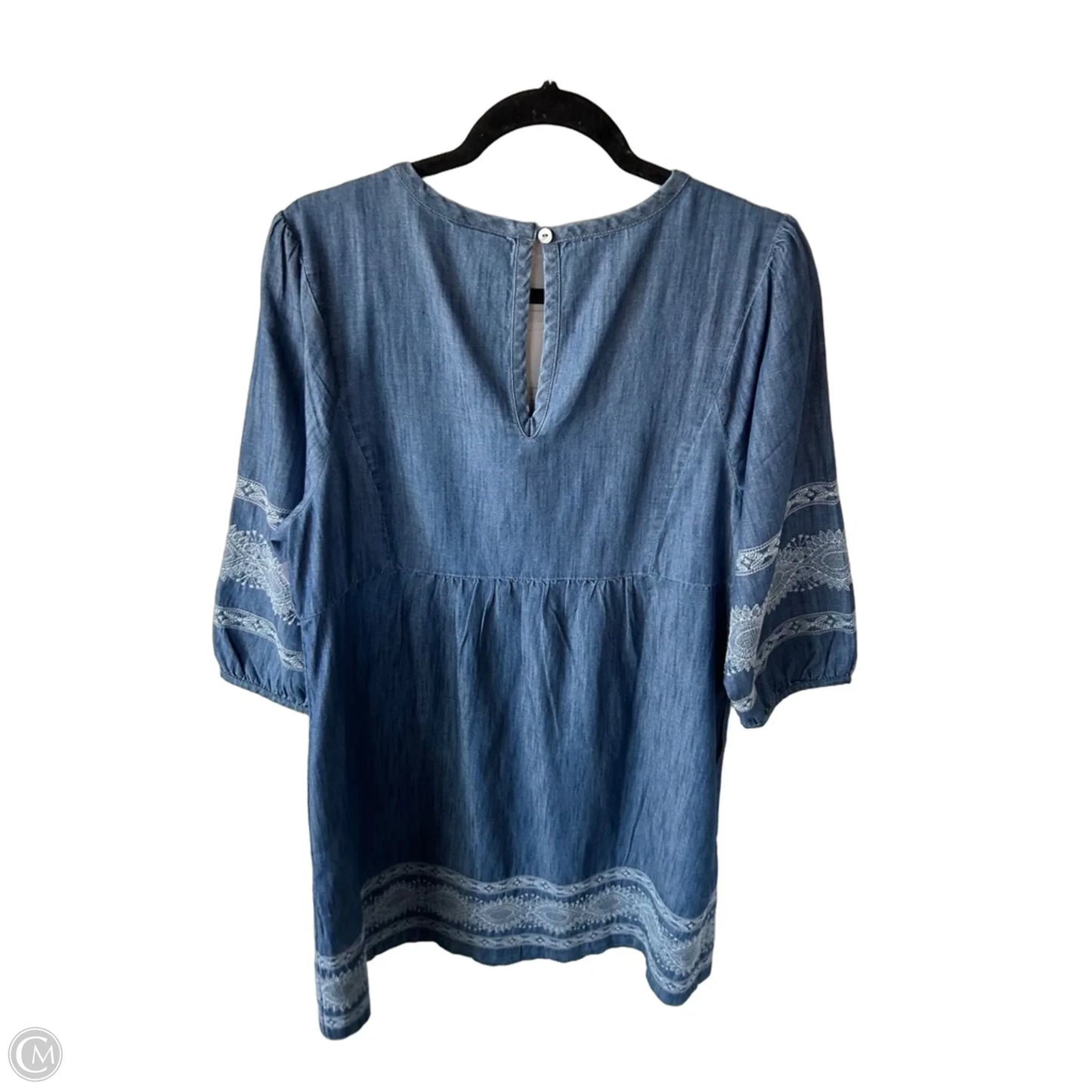 Dress Casual Midi By J. Jill In Blue Denim, Size: M