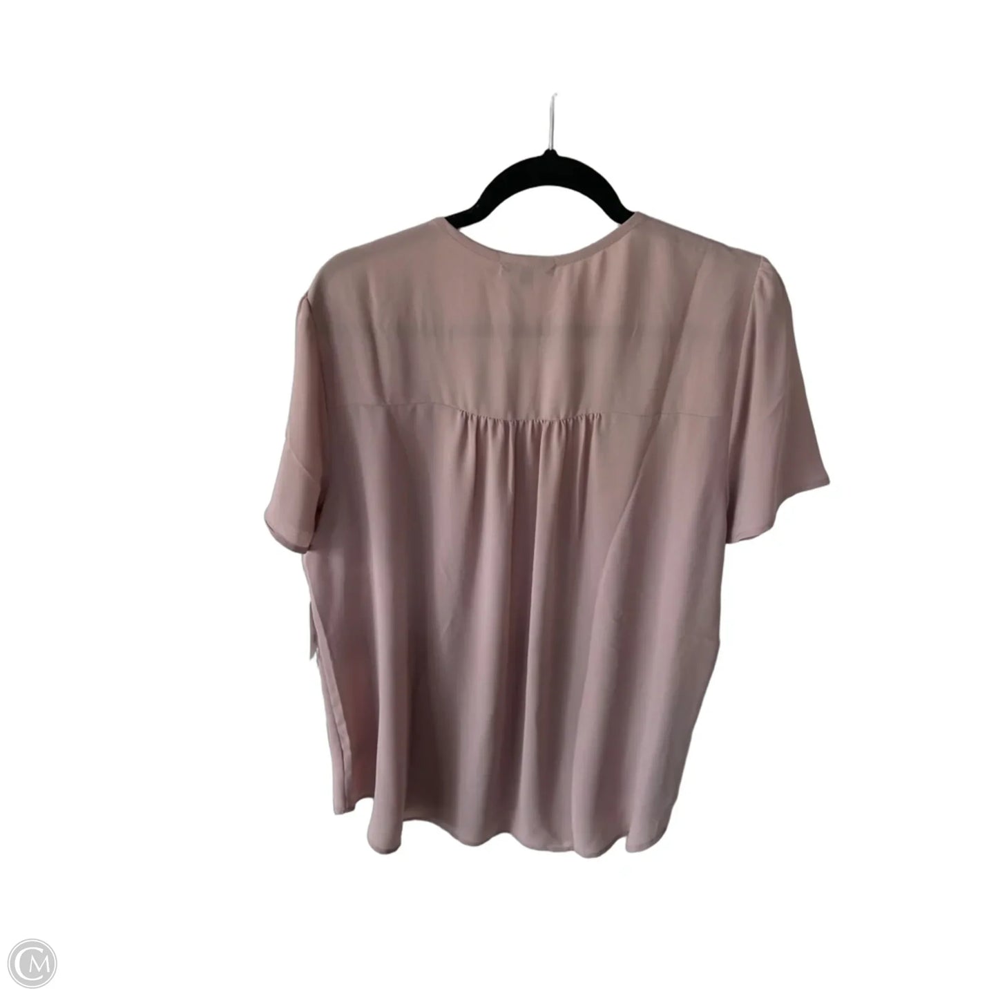 Top Short Sleeve By Pleione In Tan, Size: Xl