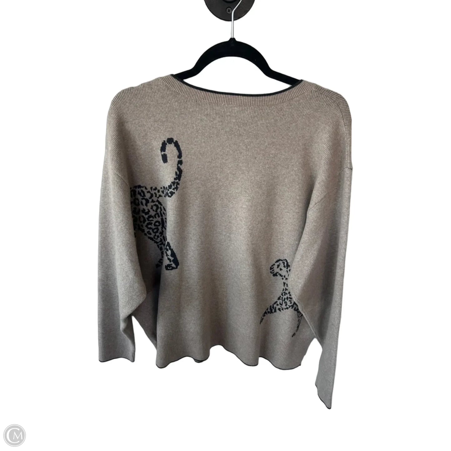 Sweater By Cabi In Black & Tan, Size: Xxl