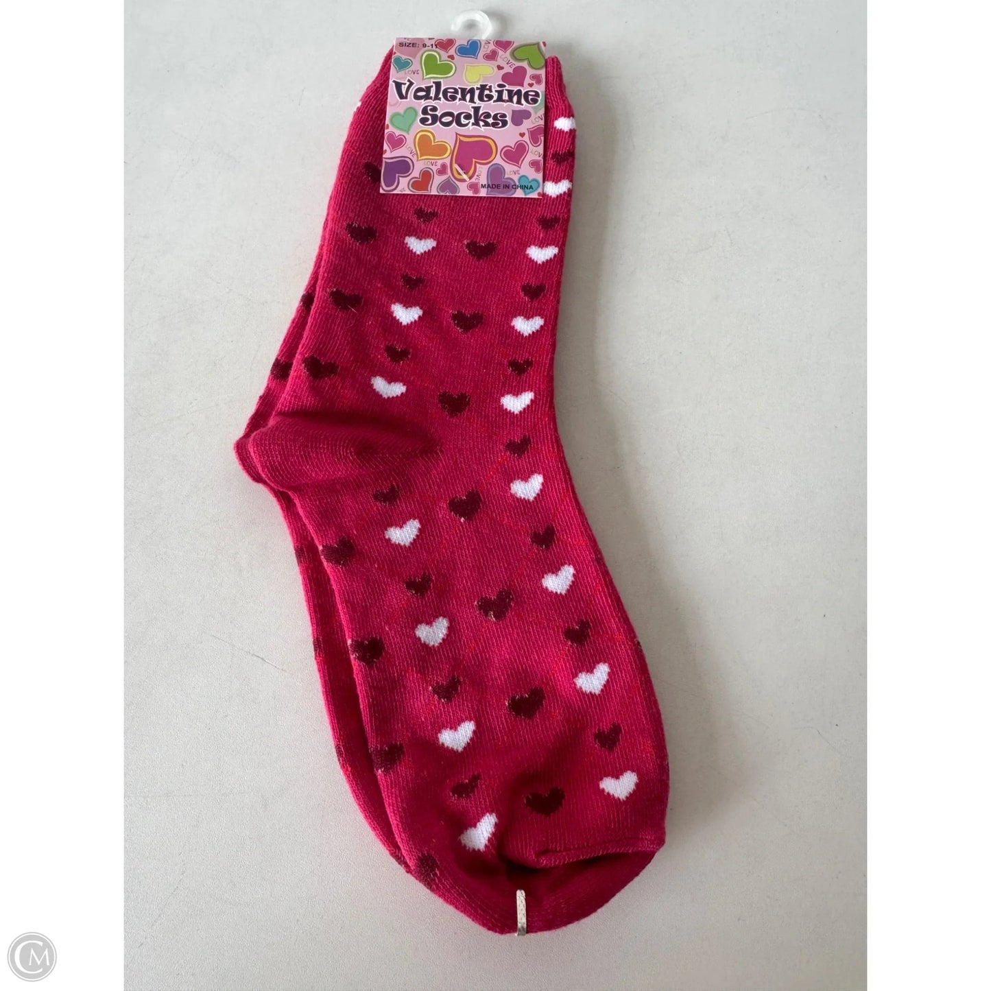 Socks By Clothes Mentor In Red & White, Size: 0