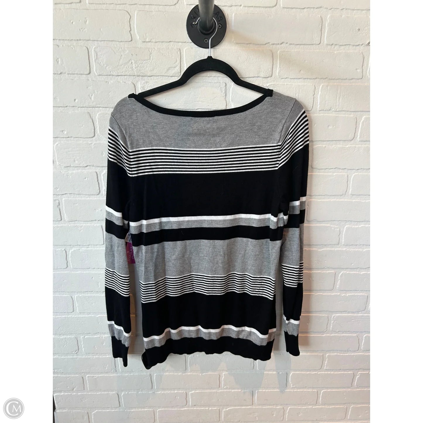Sweater By White House Black Market In Black & Grey, Size: L
