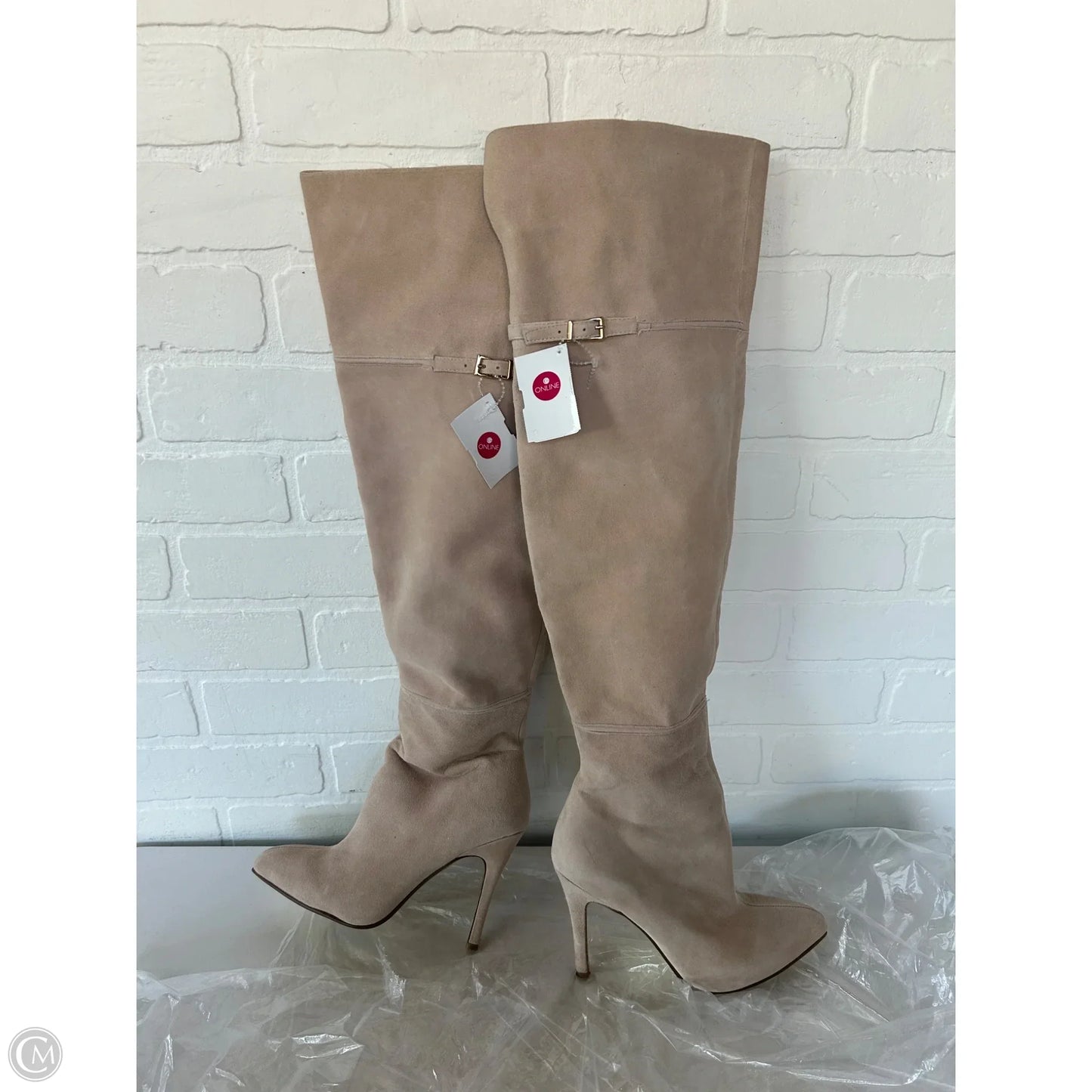 Boots Over-the-knee Heels By Chinese Laundry In Pink, Size: 6