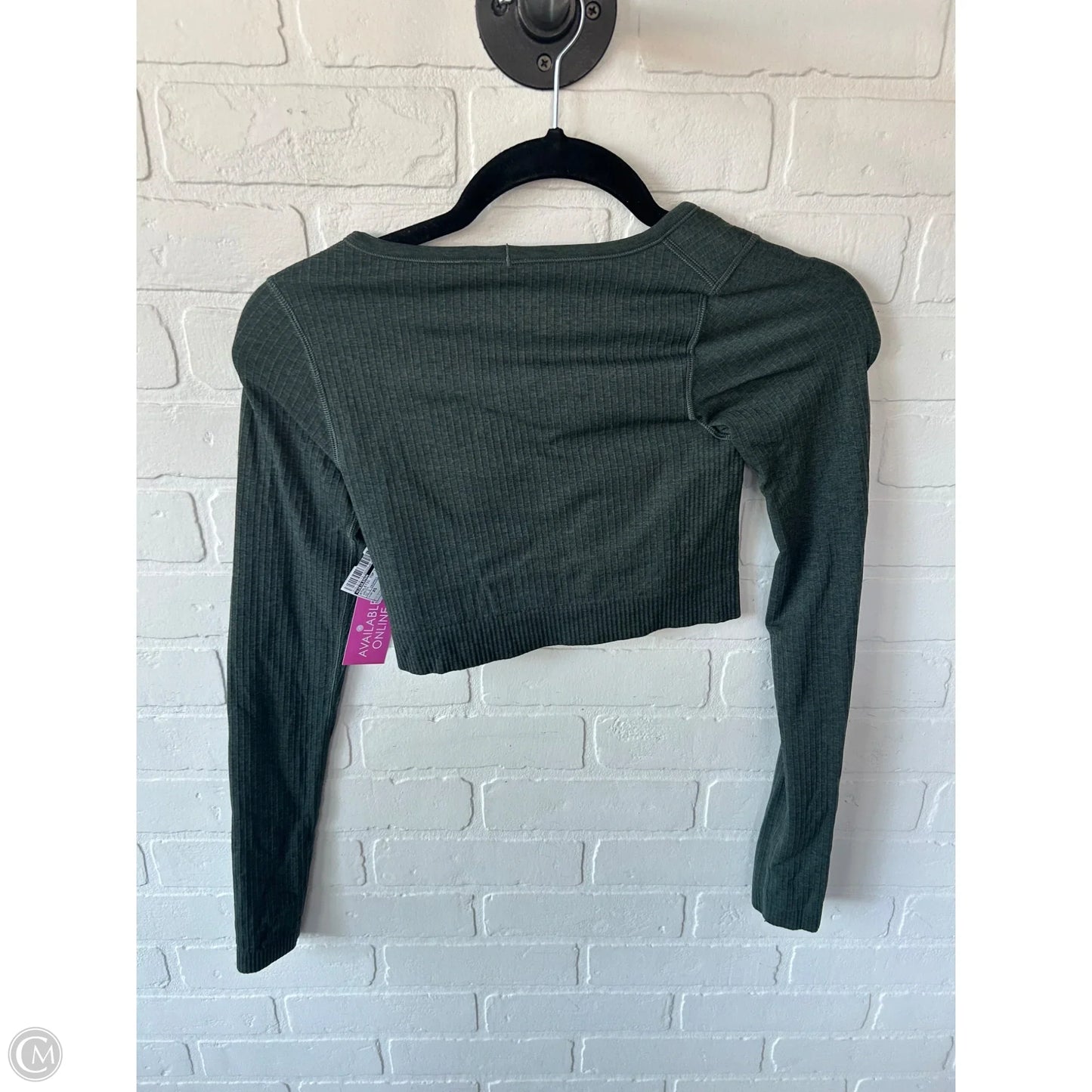 Athletic Top Long Sleeve Crewneck By Lululemon In Green, Size: Xs