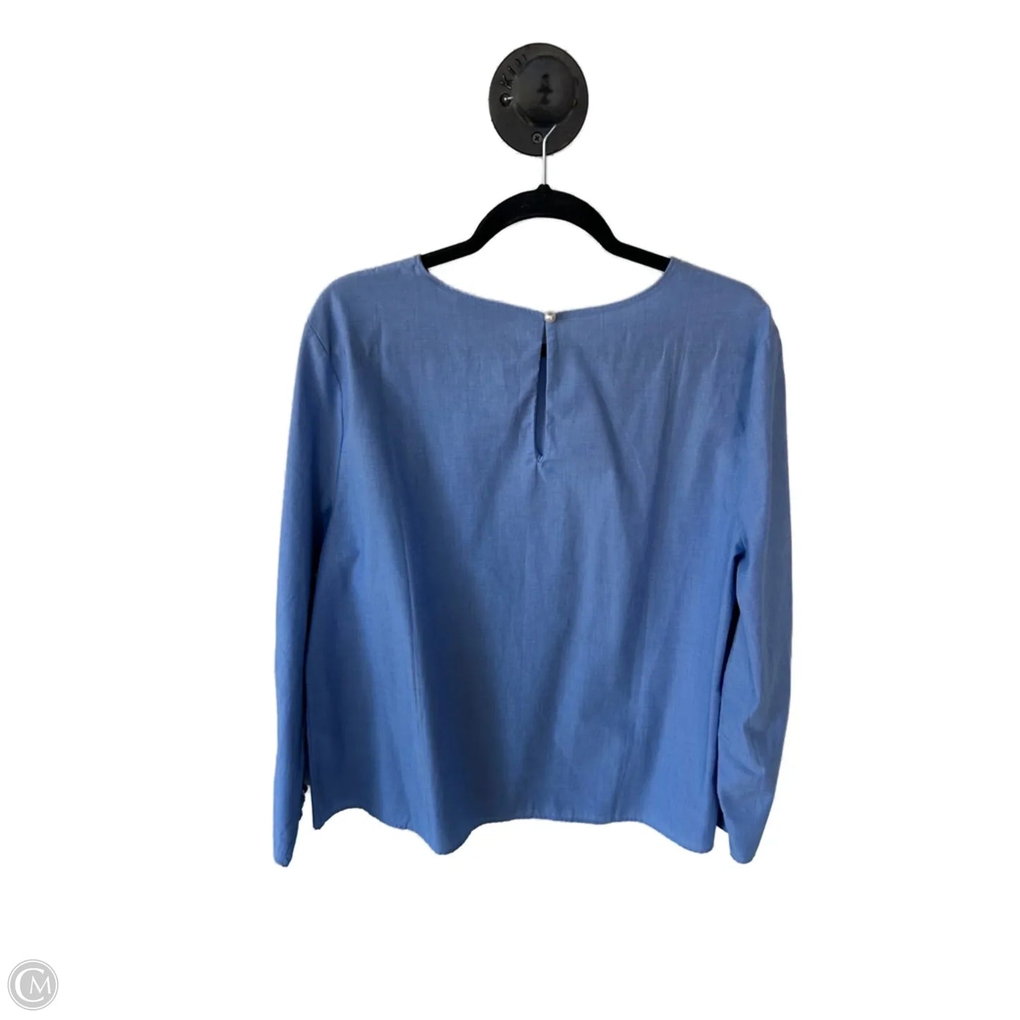 Top Long Sleeve By Banana Republic In Blue, Size: Xl