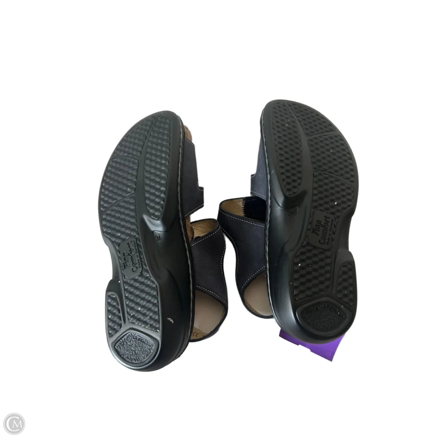 Sandals Flats By Finn Comfort In Blue & Silver, Size: 6