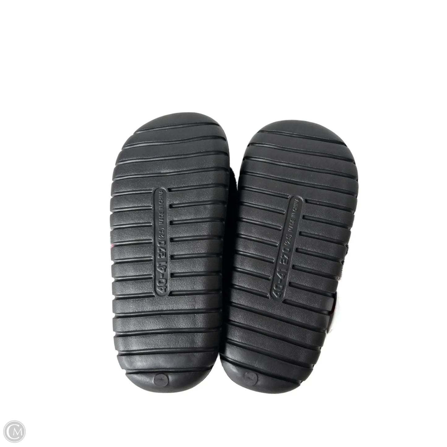 Slippers By Clothes Mentor In Black & Orange