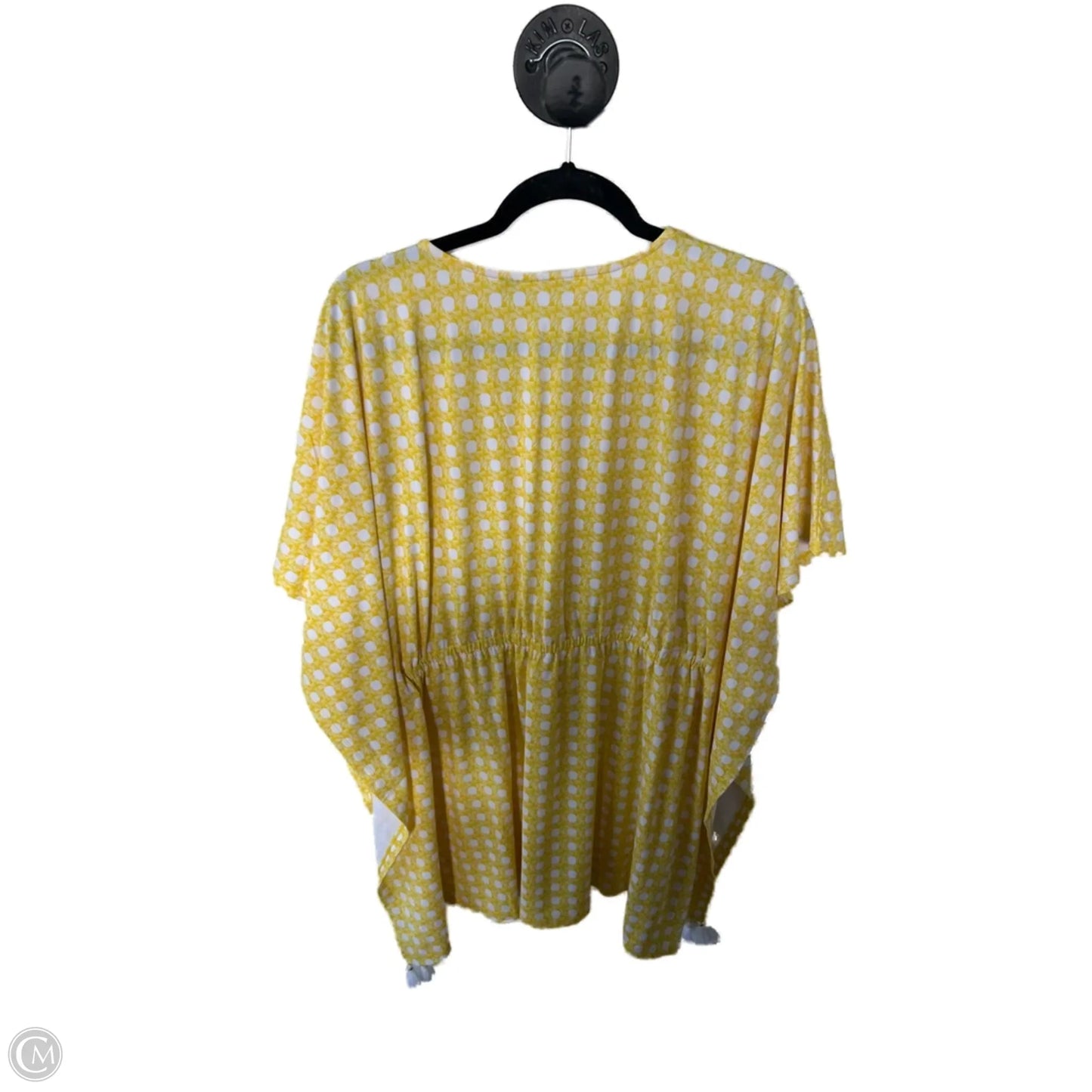 Swimwear Cover-up By Talbots In White & Yellow, Size: M