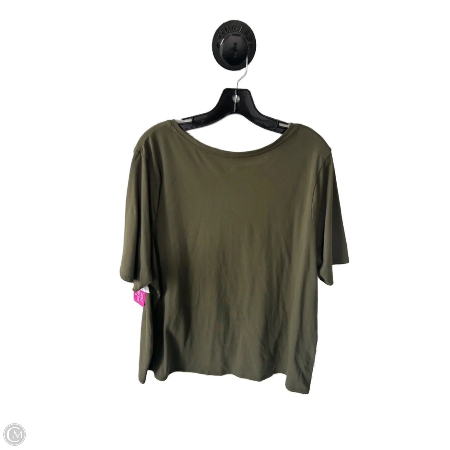 Top Short Sleeve Basic By Lane Bryant In Green, Size: 3x