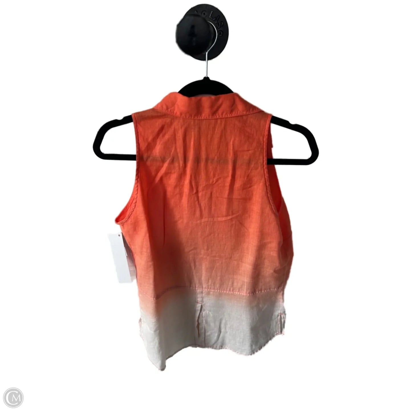 Top Sleeveless By Inc In Orange & White, Size: S